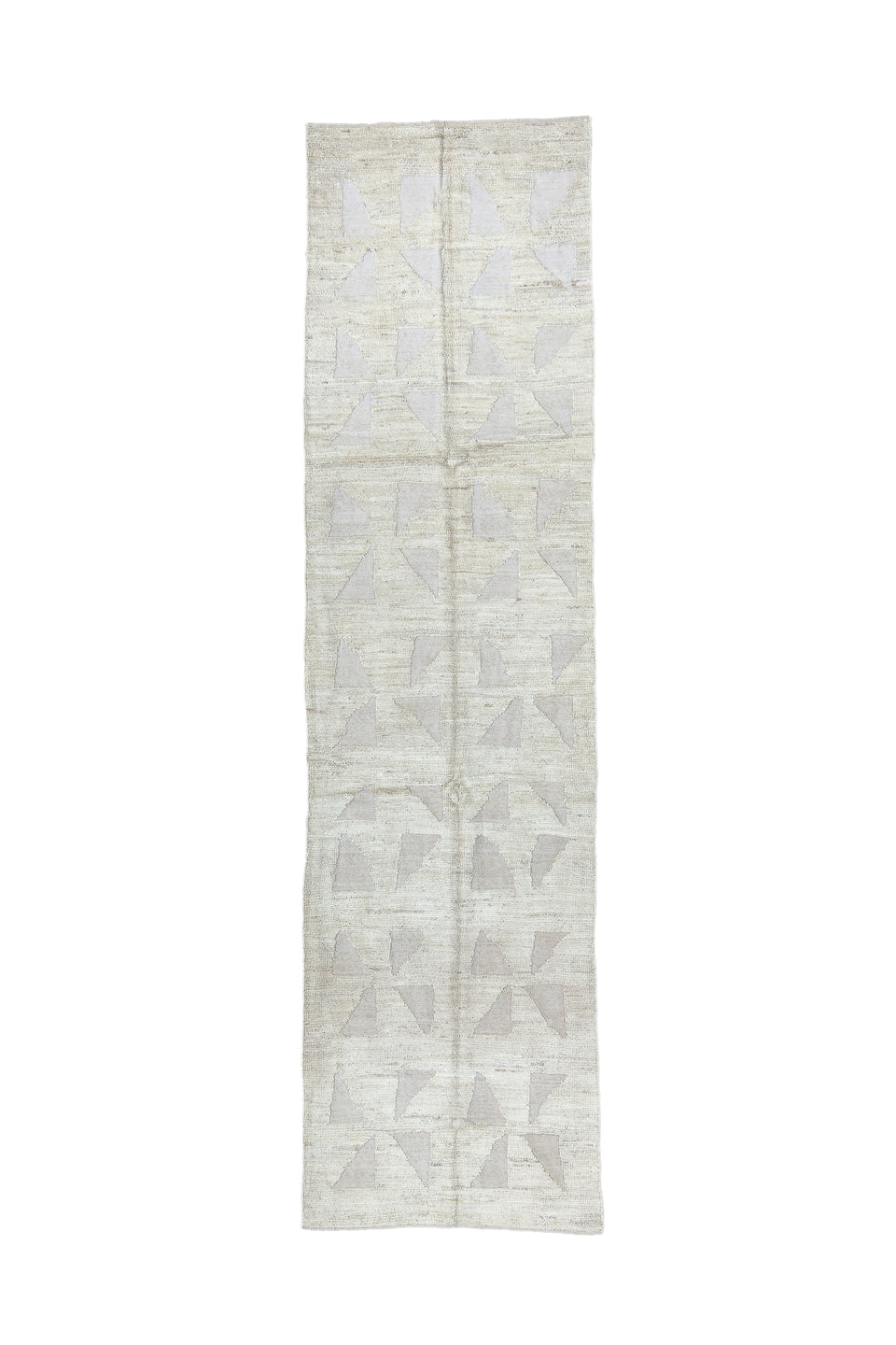 3' x 10' one-of-a-kind handmade vintage Tulu runner rug. Color palette: black, dark gray, gainsboro, gray, light blue