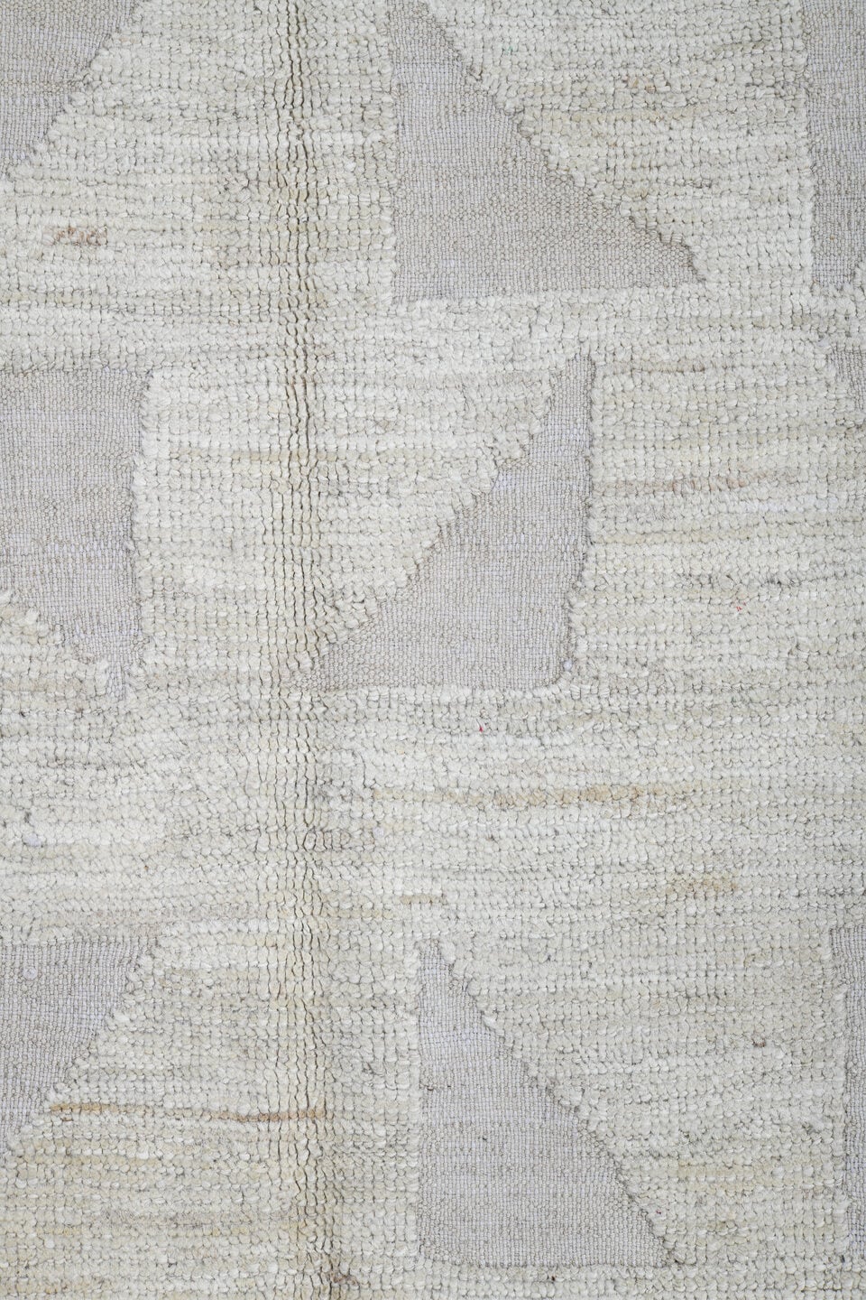 3' x 10' one-of-a-kind handmade vintage Tulu runner rug. Color palette: ivory, cream, taupe, beige, light gray, gray