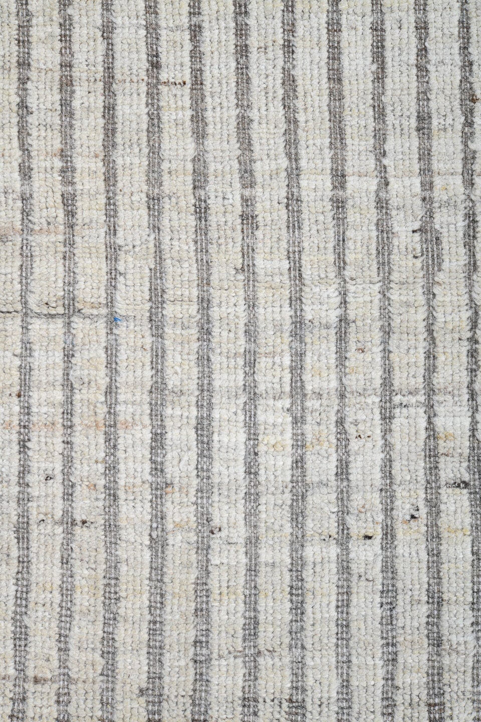 2' x 9' one-of-a-kind handmade vintage Tulu runner rug. Color palette: ivory, gray, taupe, beige