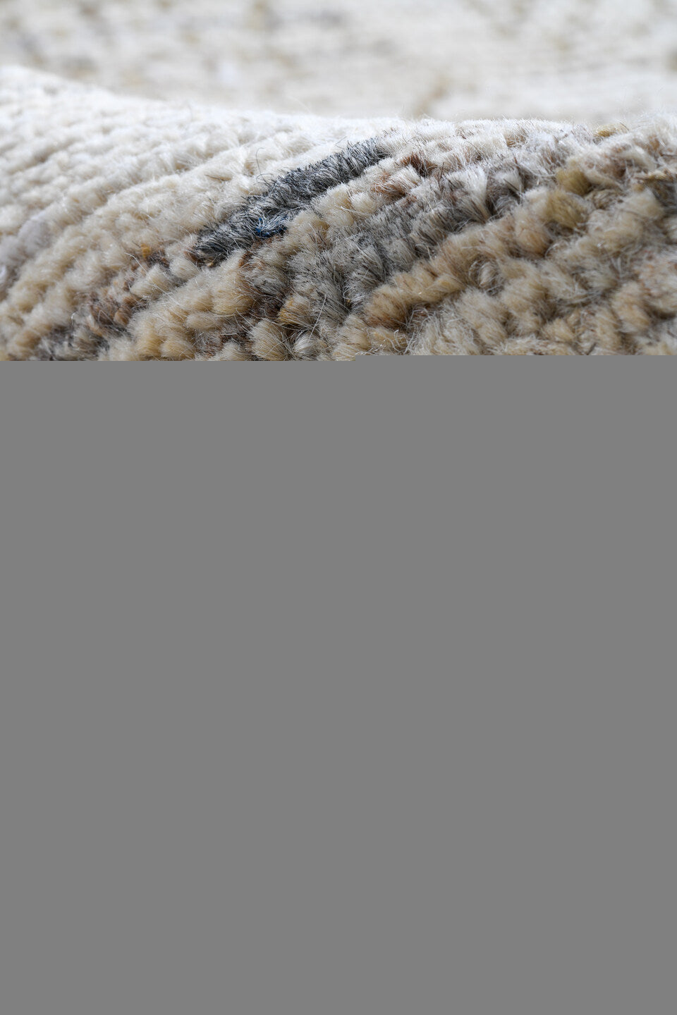 3' x 13' one-of-a-kind handmade vintage Tulu runner rug. Color palette: blue, brown, dark gray, gray, light blue, light gray