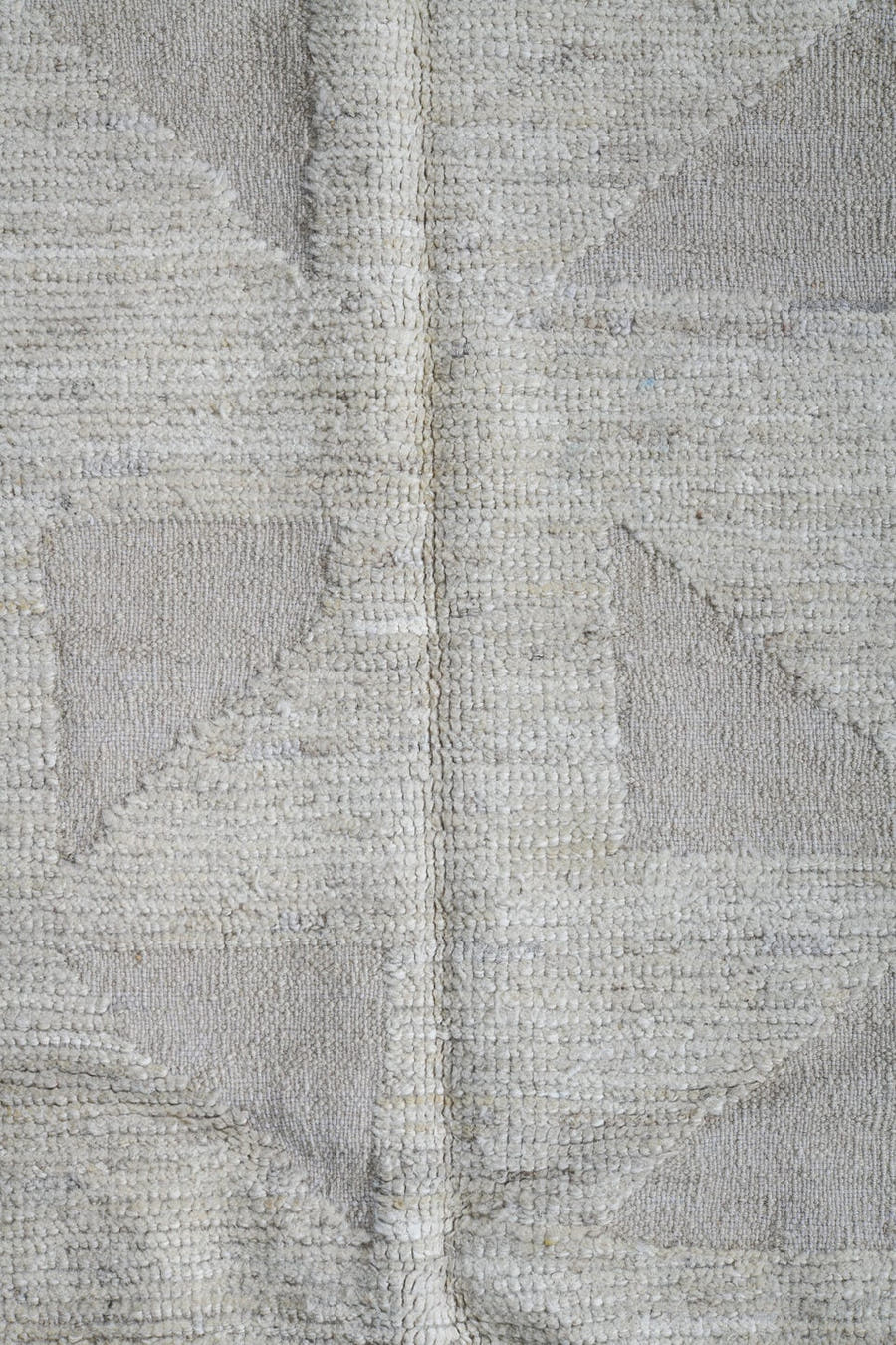 3' x 11' one-of-a-kind handmade vintage Tulu runner rug. Color palette: ivory, taupe, cream, beige, gray