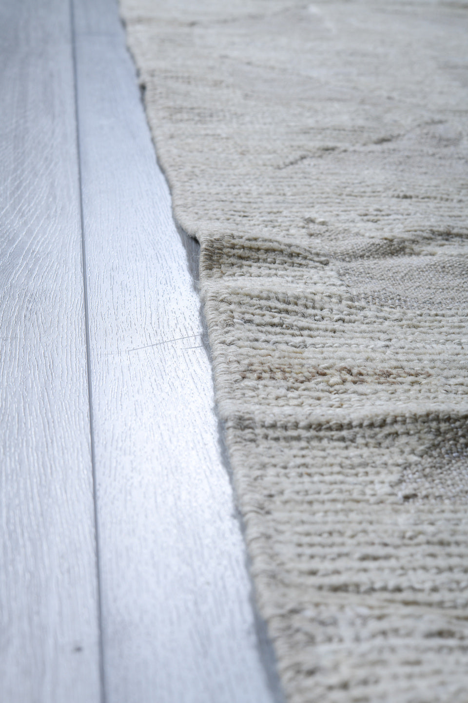 3' x 11' one-of-a-kind handmade vintage Tulu runner rug. Color palette: ivory, taupe, cream, beige, gray