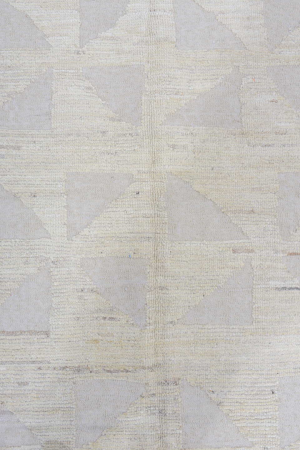 3' x 11' one-of-a-kind handmade vintage Tulu runner rug. Color palette: ivory, cream, beige, taupe, camel, gray