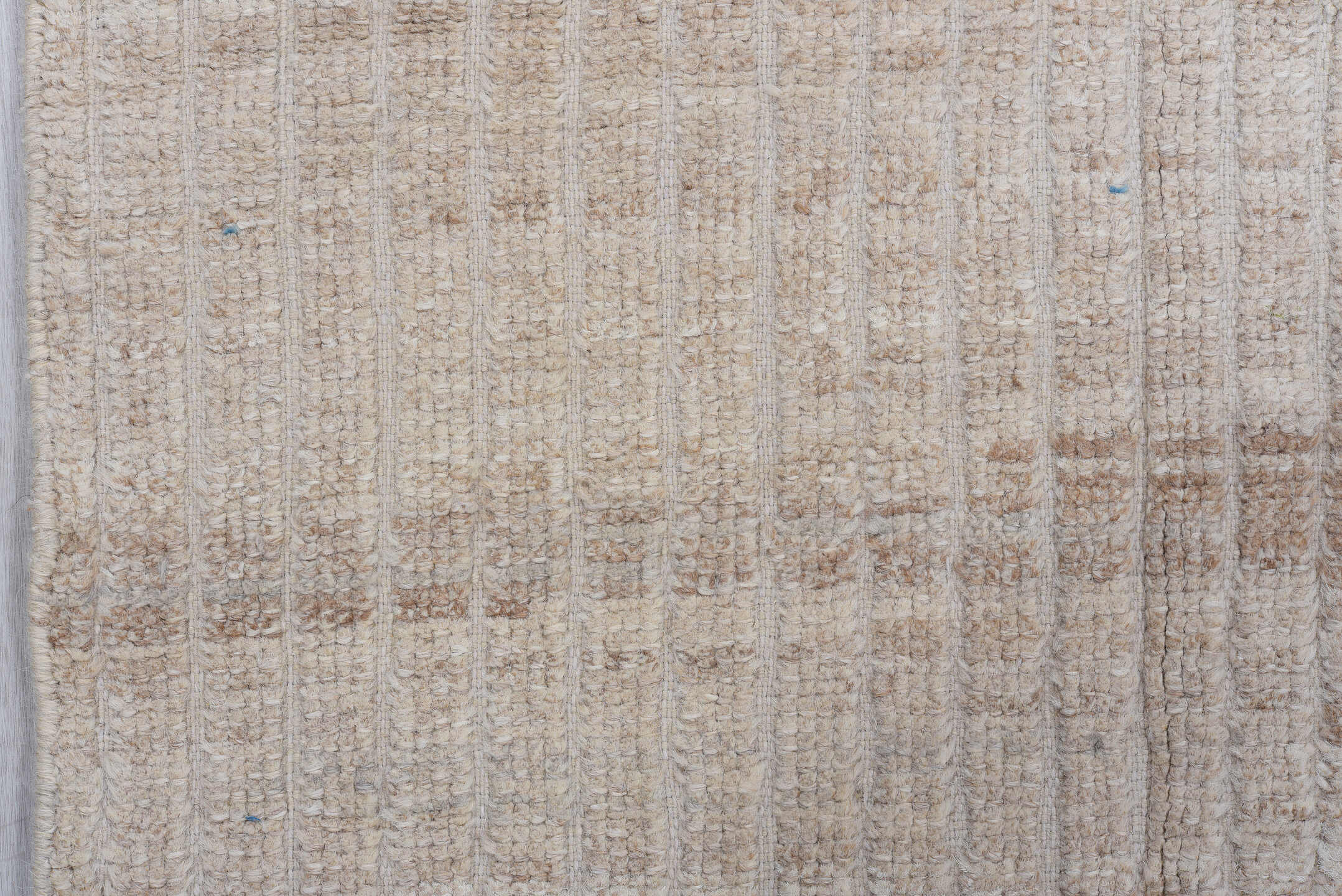2' x 12' one-of-a-kind handmade vintage Tulu runner rug. Color palette: ivory, taupe, beige, cream, light gray, gray