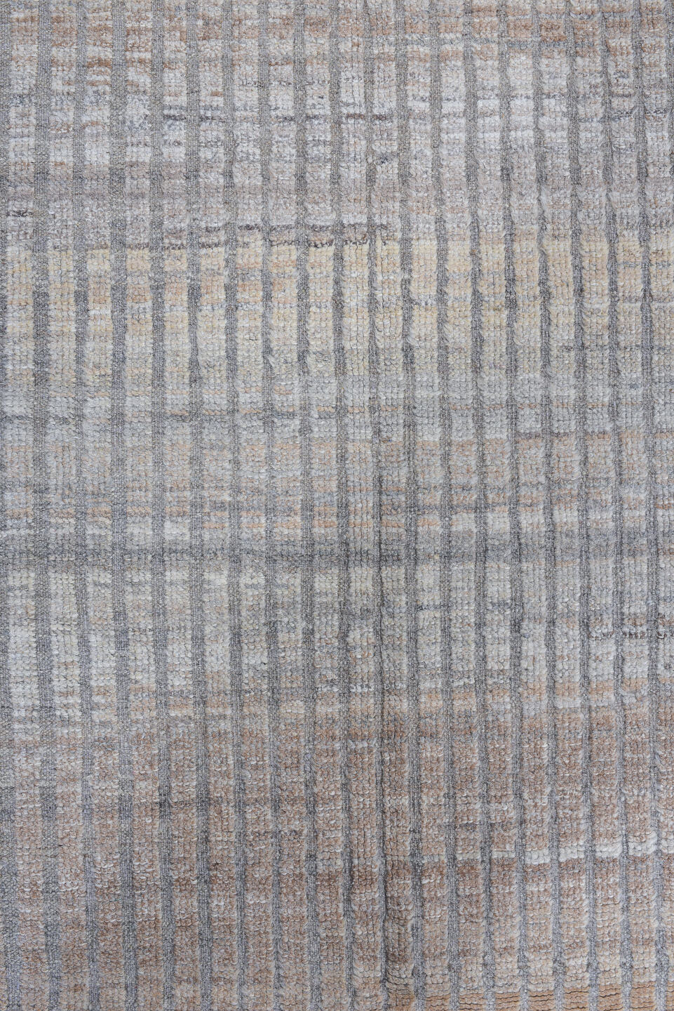 3' x 10' one-of-a-kind handmade vintage Tulu runner rug. Color palette: blue, dark gray, dim gray, gray, light blue