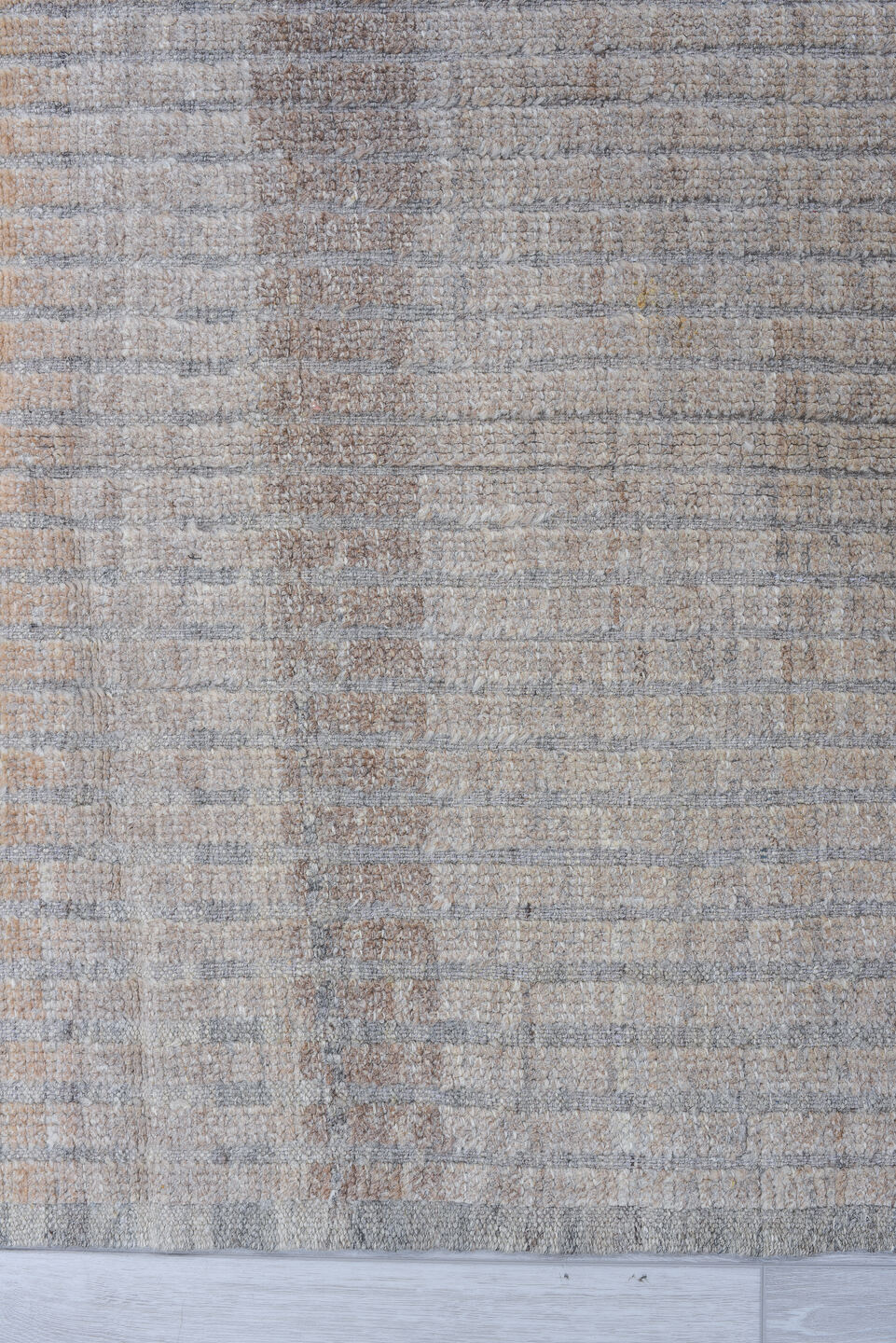 3' x 10' one-of-a-kind handmade vintage Tulu runner rug. Color palette: blue, dark gray, dim gray, gray, light blue