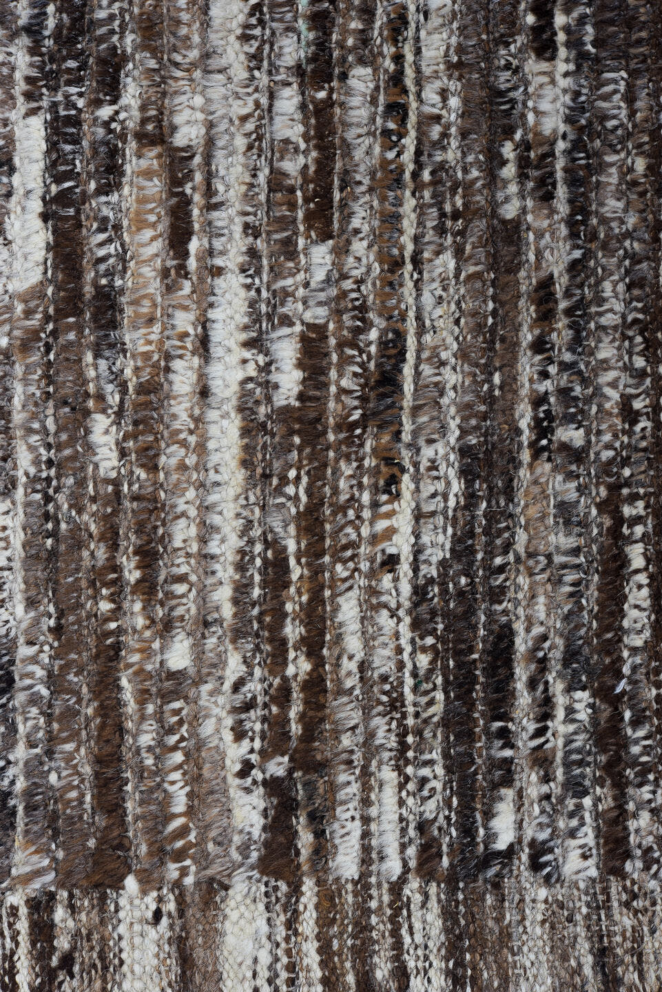 3' x 10' one-of-a-kind handmade vintage Tulu runner rug. Color palette: brown, ivory, taupe, charcoal, camel, beige, gray