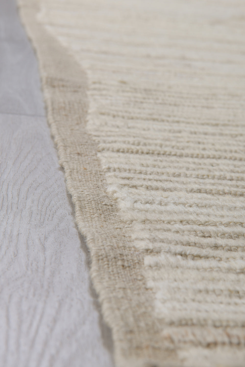 2' x 10' one-of-a-kind handmade vintage Tulu runner rug. Color palette: ivory, cream, taupe, beige, light gray, gray