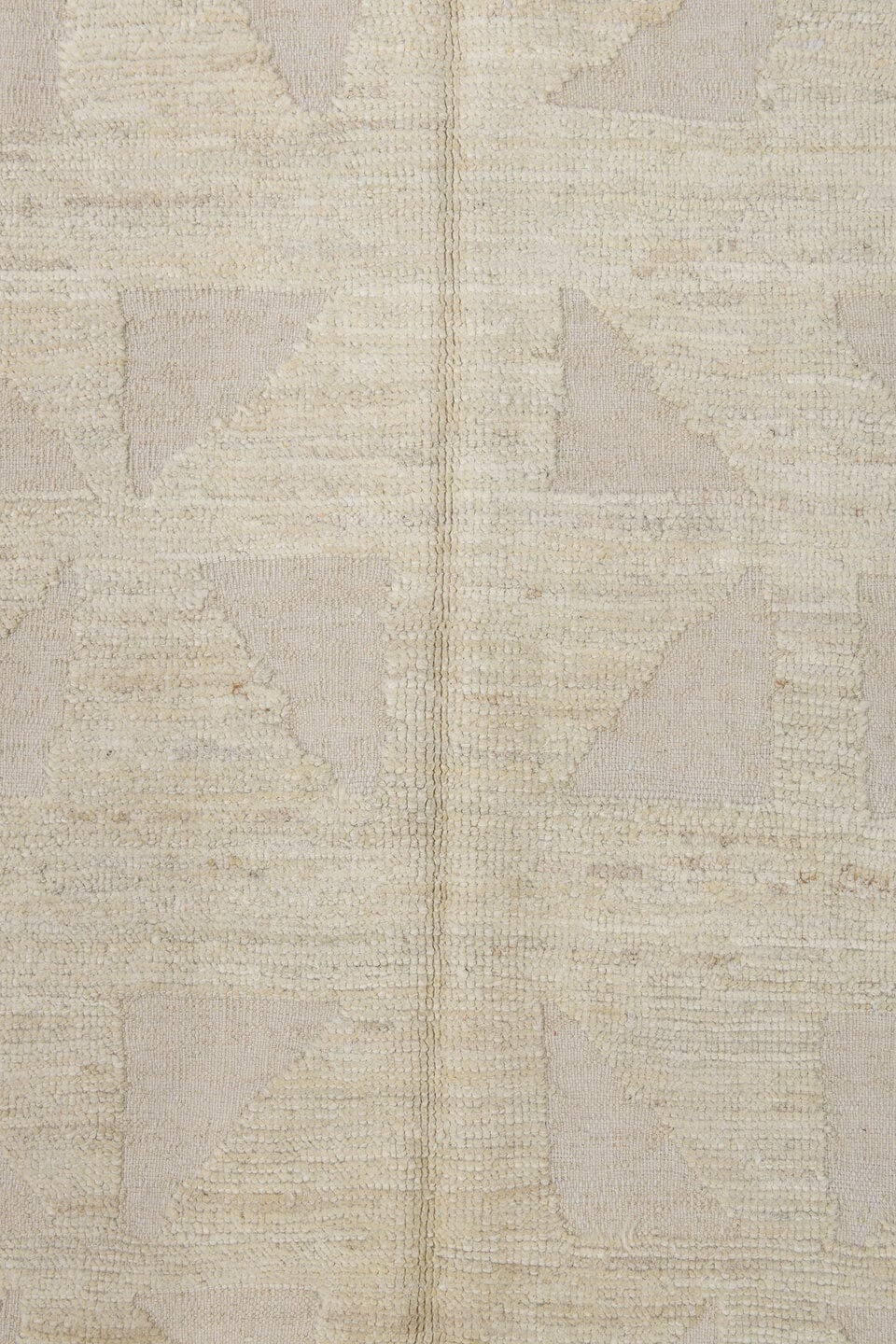 3' x 11' one-of-a-kind handmade vintage Tulu runner rug. Color palette: ivory, cream, beige, taupe, gray