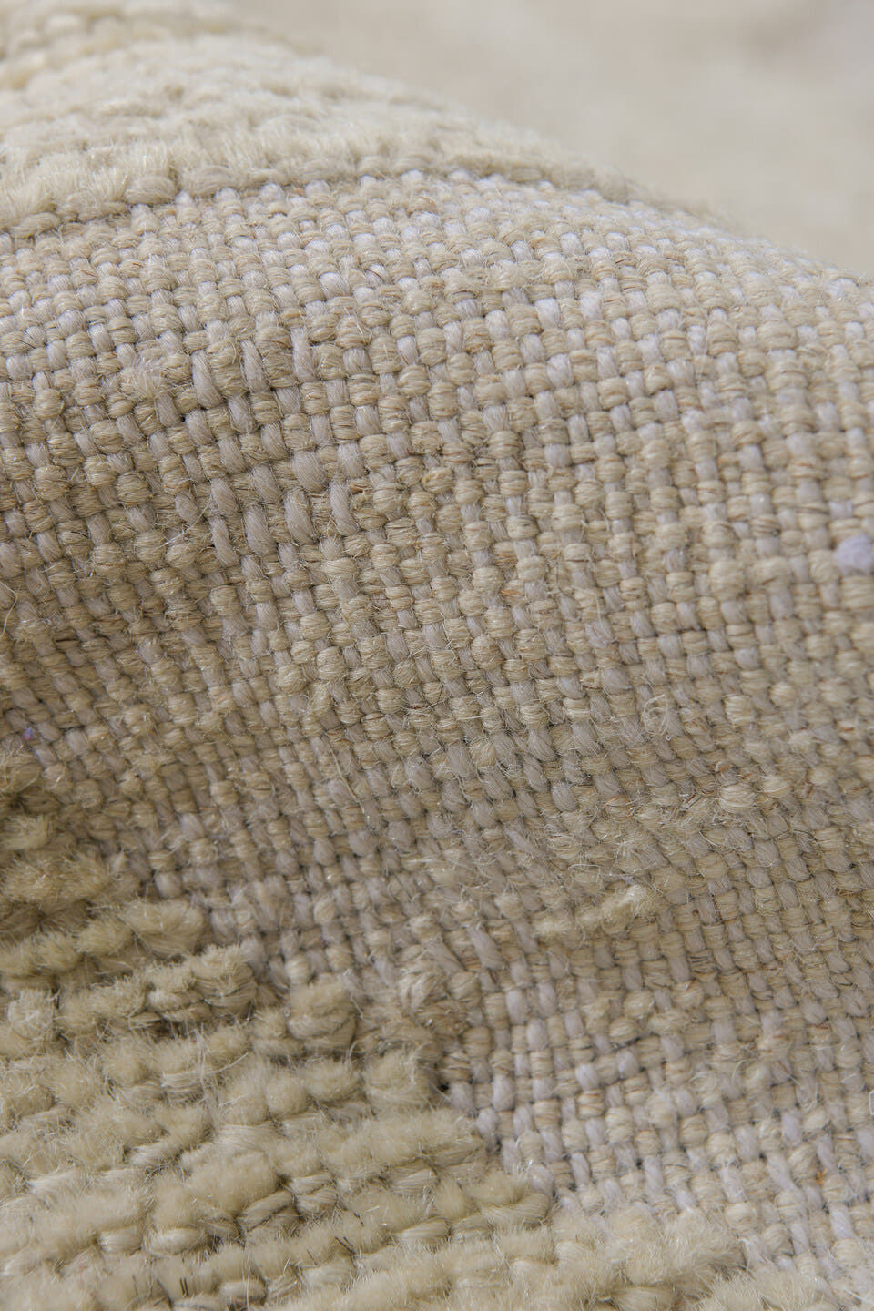 3' x 11' one-of-a-kind handmade vintage Tulu runner rug. Color palette: ivory, cream, beige, taupe, gray