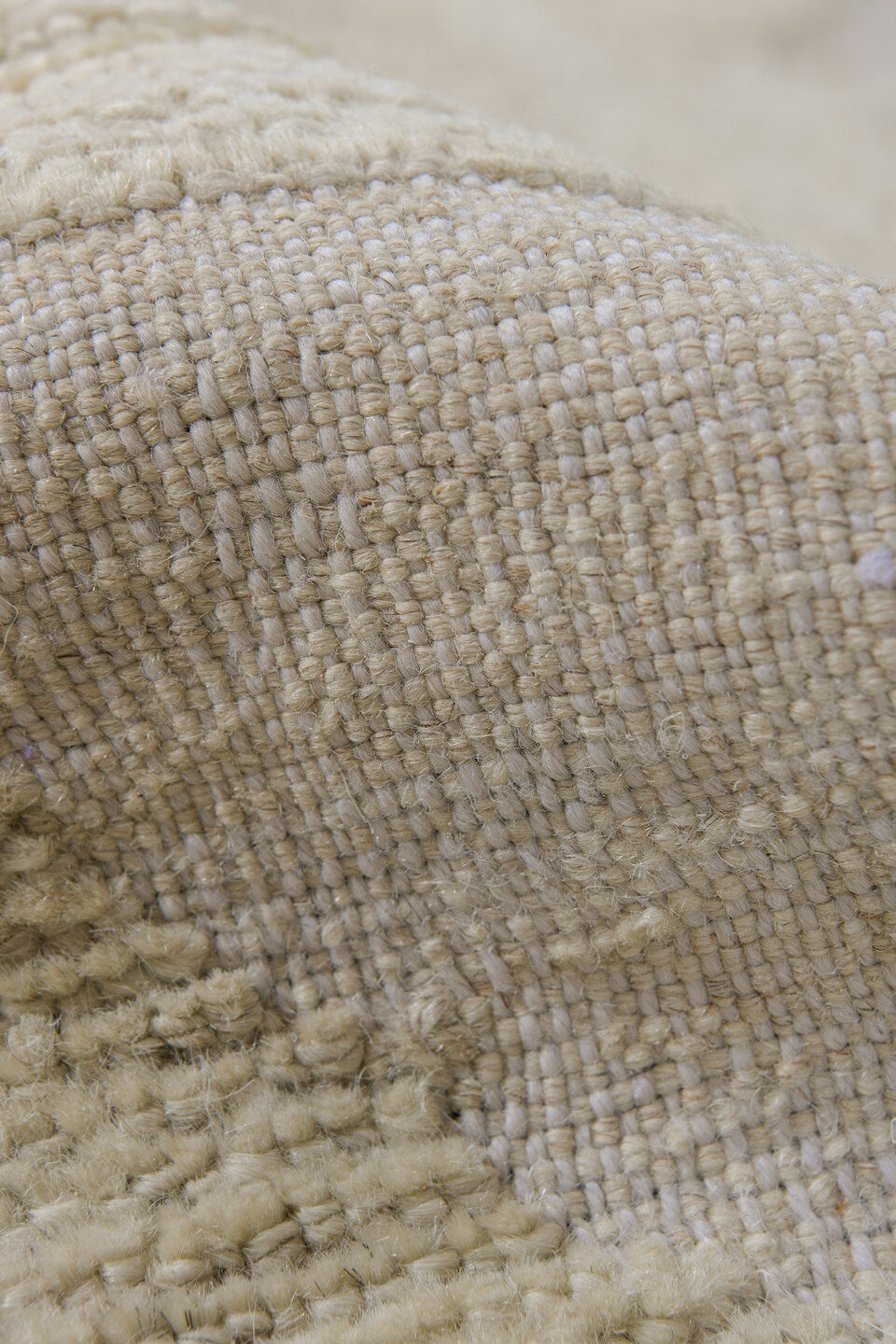 3' x 11' one-of-a-kind handmade vintage Tulu runner rug. Color palette: ivory, cream, beige, taupe, gray