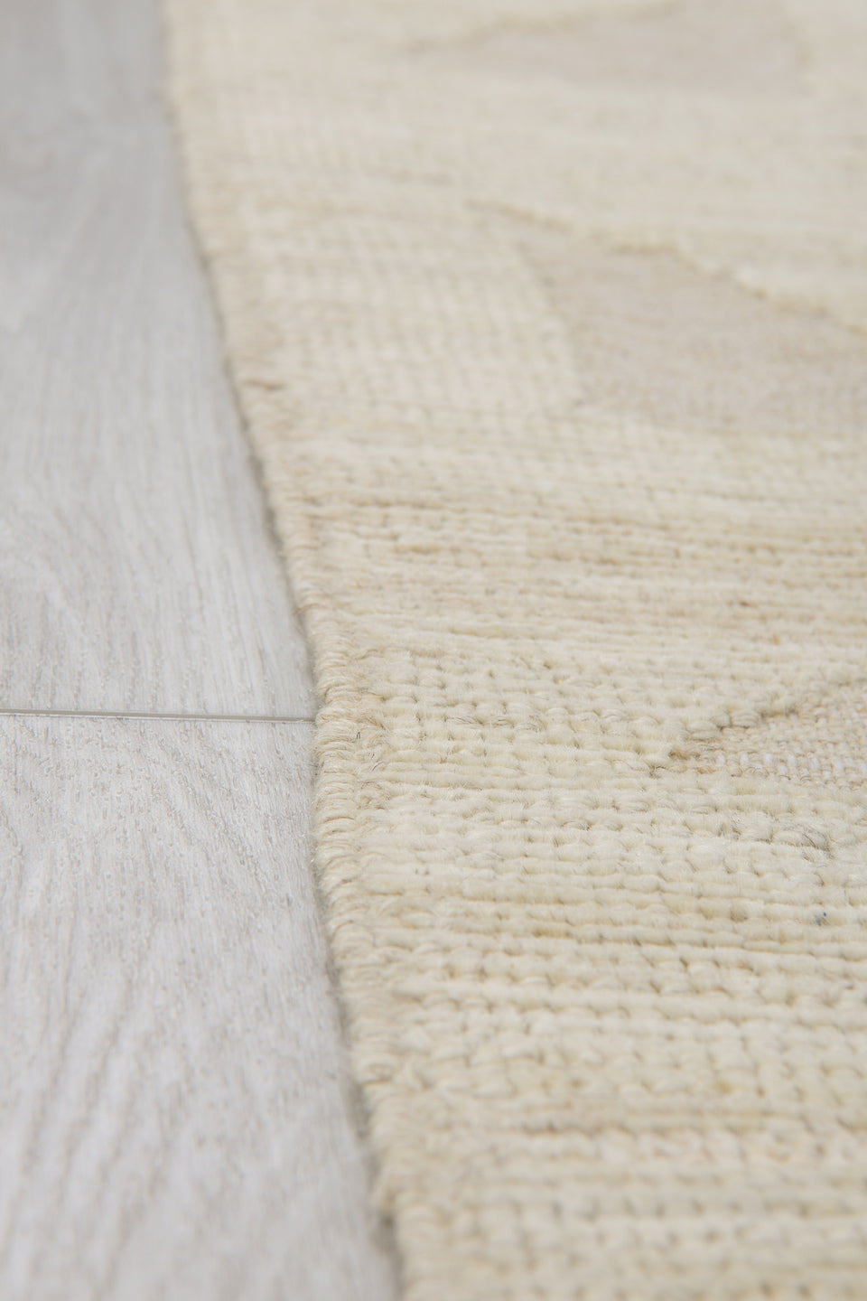 3' x 11' one-of-a-kind handmade vintage Tulu runner rug. Color palette: ivory, cream, beige, taupe, gray