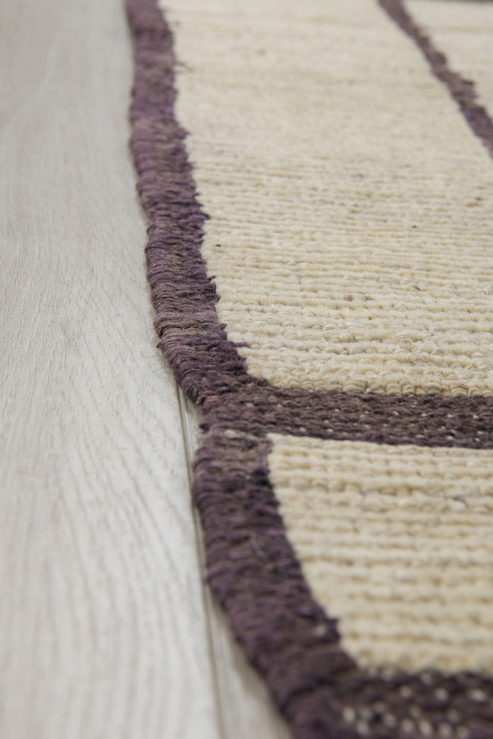 3' x 11' one-of-a-kind handmade vintage Tulu runner rug. Color palette: ivory, brown, charcoal, sky_blue, gray, black