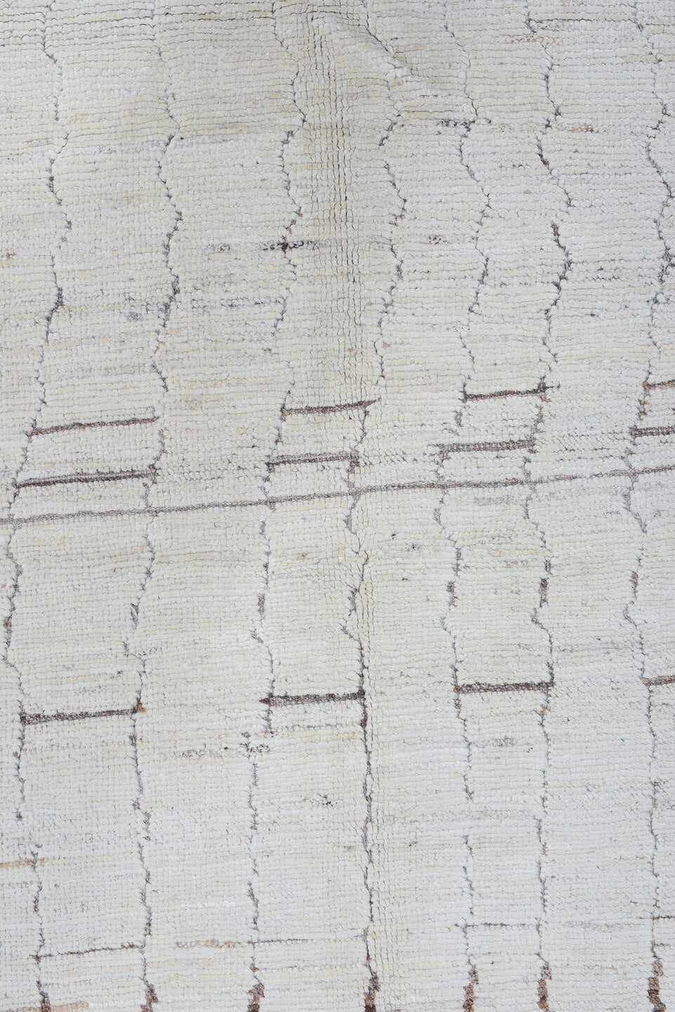 3' x 9' one-of-a-kind handmade vintage Tulu runner rug. Color palette: brown, gainsboro, gray, honeydew, light gray, linen