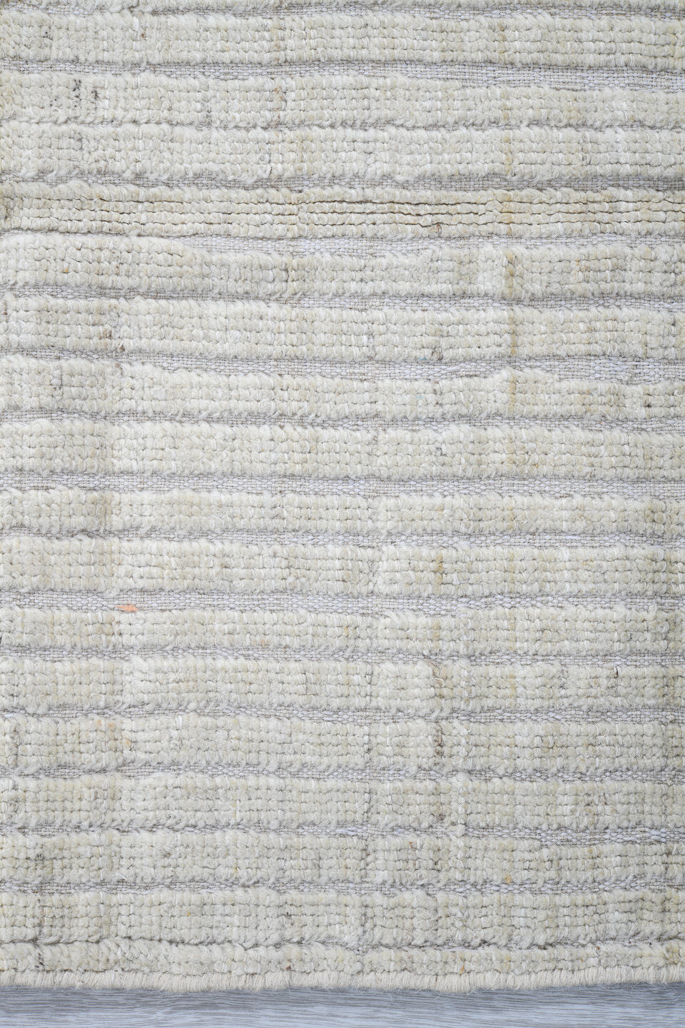 2' x 11' one-of-a-kind handmade vintage Tulu runner rug. Color palette: ivory, cream, beige, taupe, gray