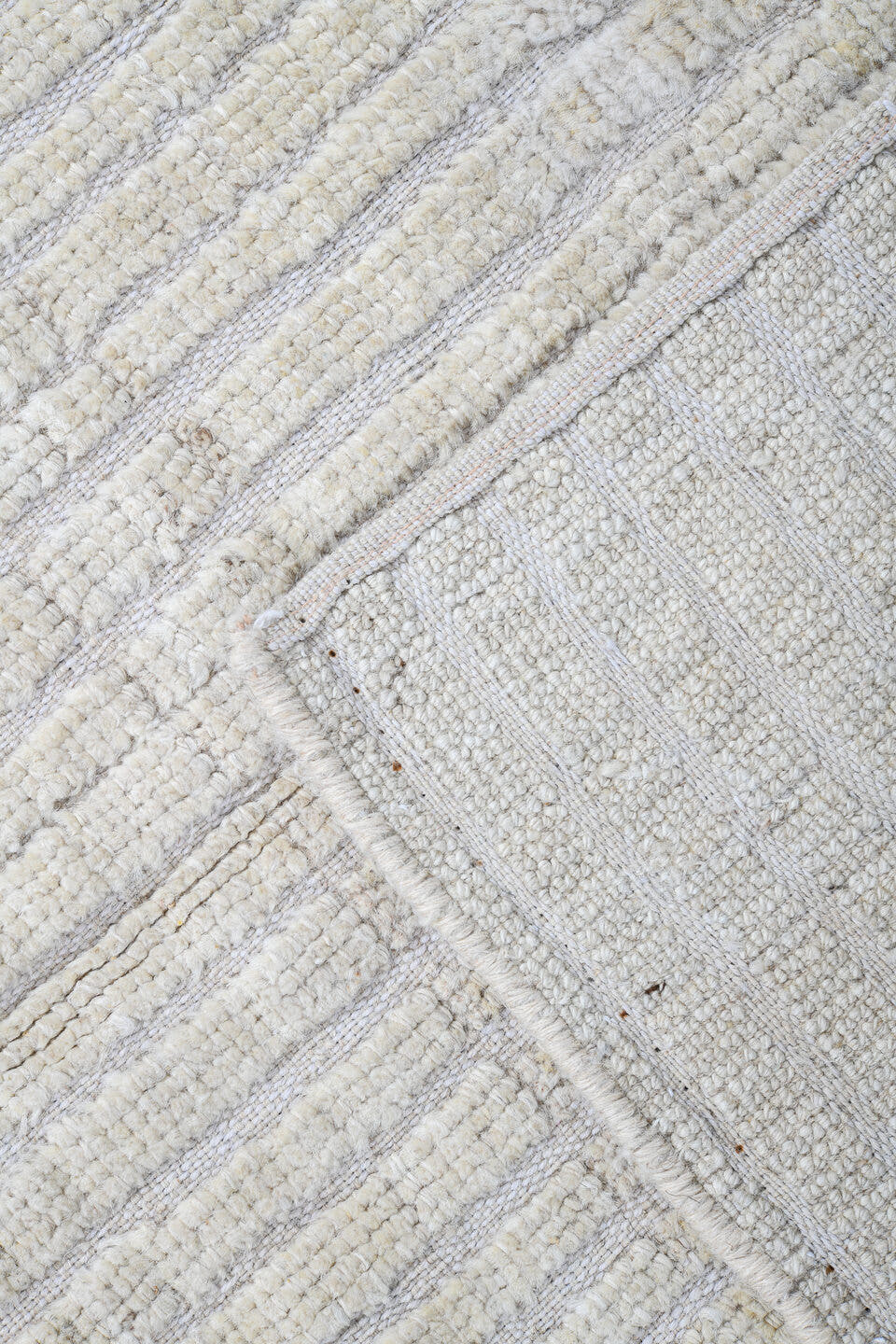 2' x 11' one-of-a-kind handmade vintage Tulu runner rug. Color palette: ivory, cream, beige, taupe, gray