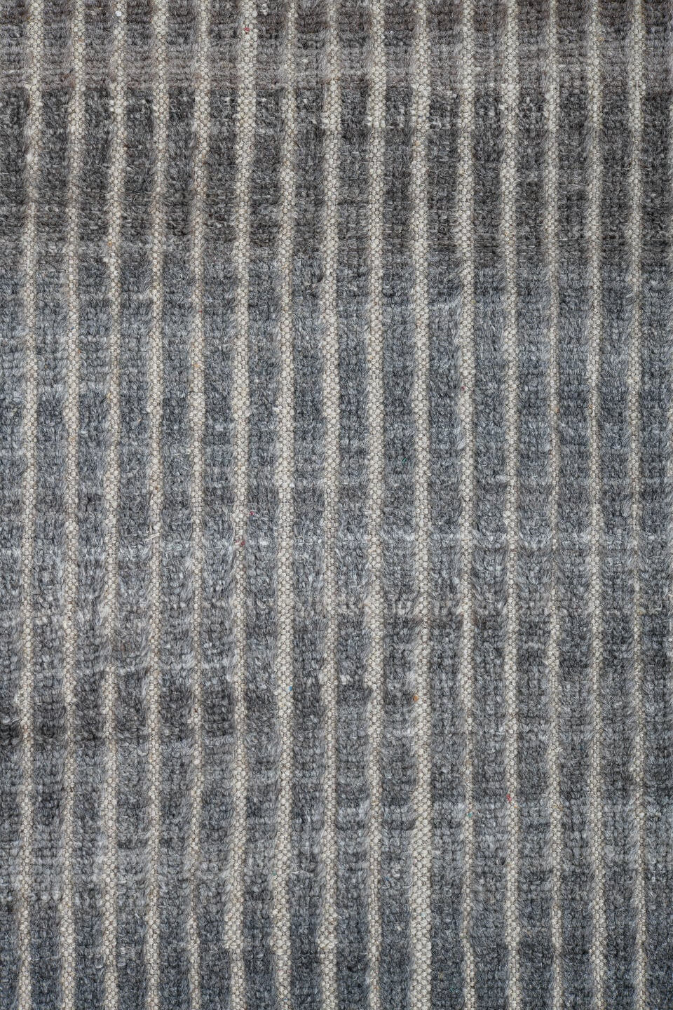 2' x 9' one-of-a-kind handmade vintage Tulu runner rug. Color palette: ivory, slate, gray, charcoal, black