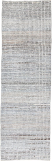 3' x 9' one-of-a-kind handmade vintage Tulu runner rug. Color palette: ivory, taupe, gray, beige, charcoal, black