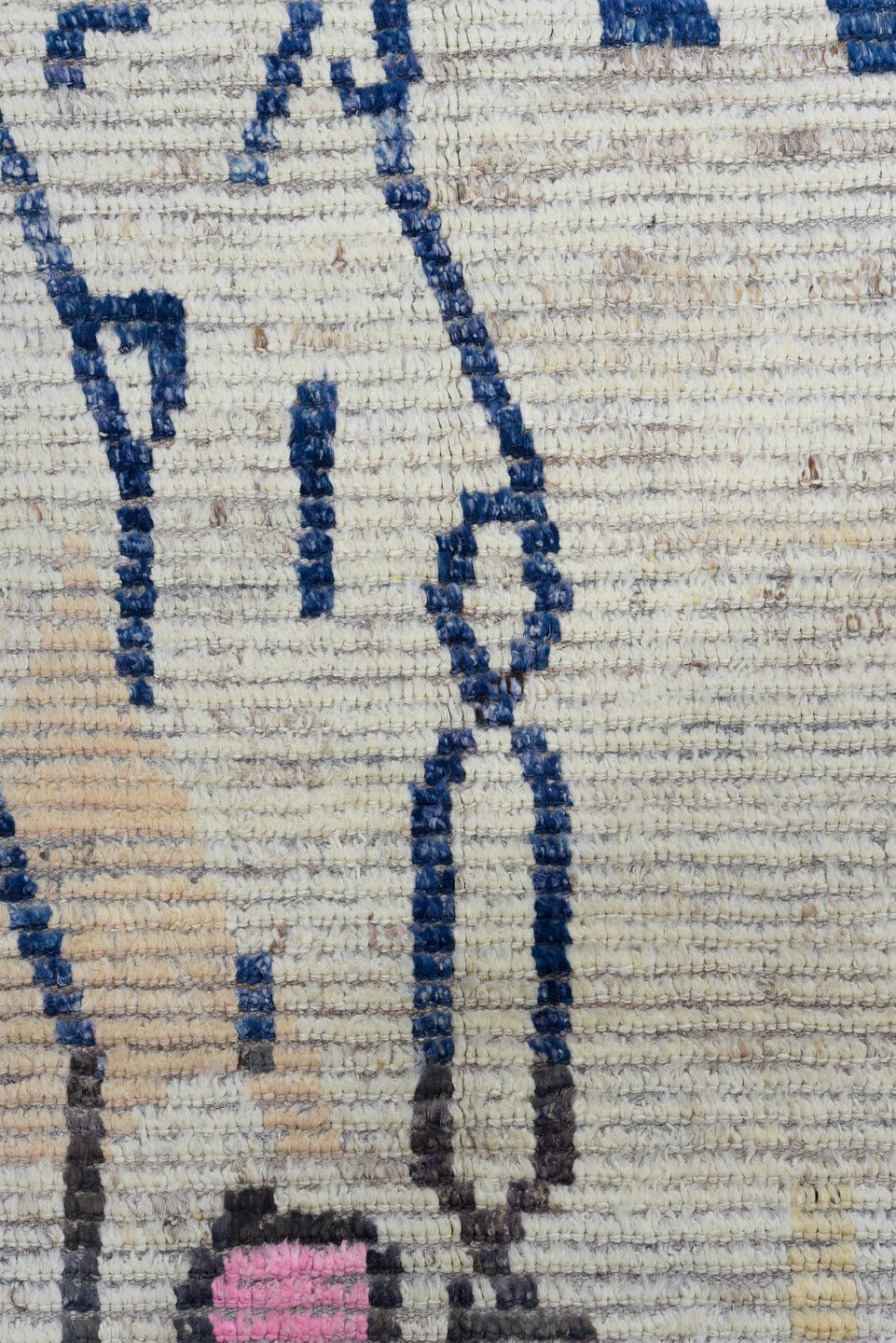 3' x 13' one-of-a-kind handmade vintage Tulu runner rug. Color palette: black, blue, dark gray, dim gray, fiord, gainsboro