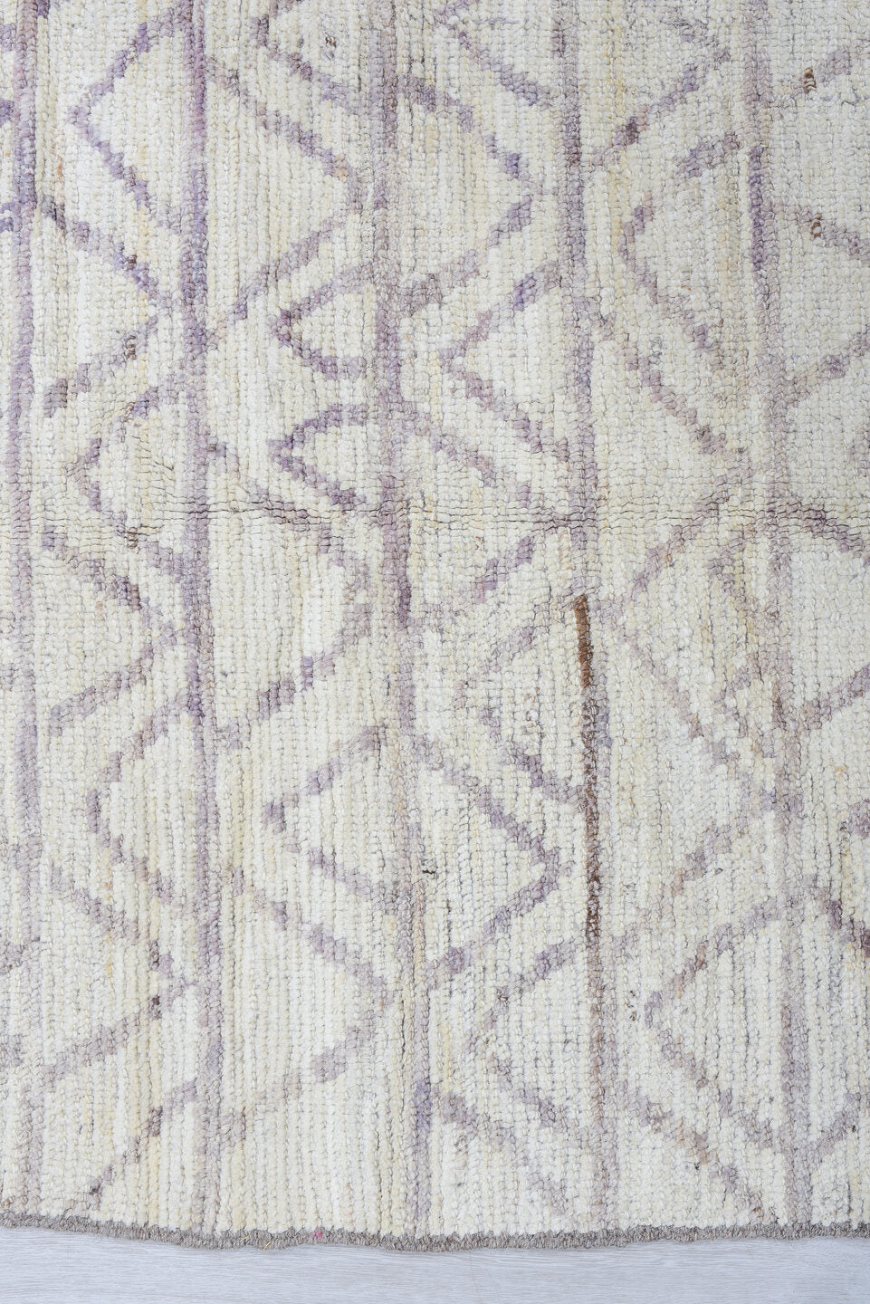 3' x 10' one-of-a-kind handmade vintage Tulu runner rug. Color palette: ivory, taupe, gray, cream, beige