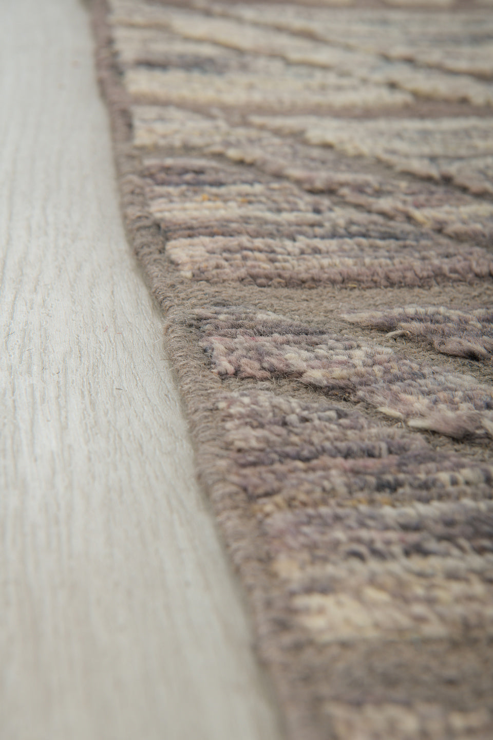 2' x 10' one-of-a-kind handmade vintage Tulu runner rug. Color palette: taupe, ivory, charcoal, gray, beige, black