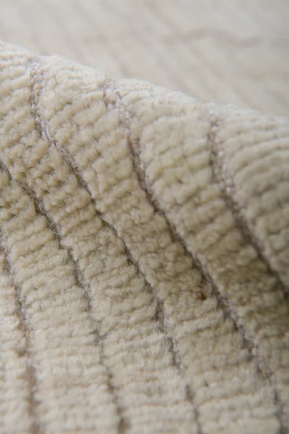 3' x 10' one-of-a-kind handmade vintage Tulu runner rug. Color palette: ivory, cream, taupe, charcoal, beige, gray, black