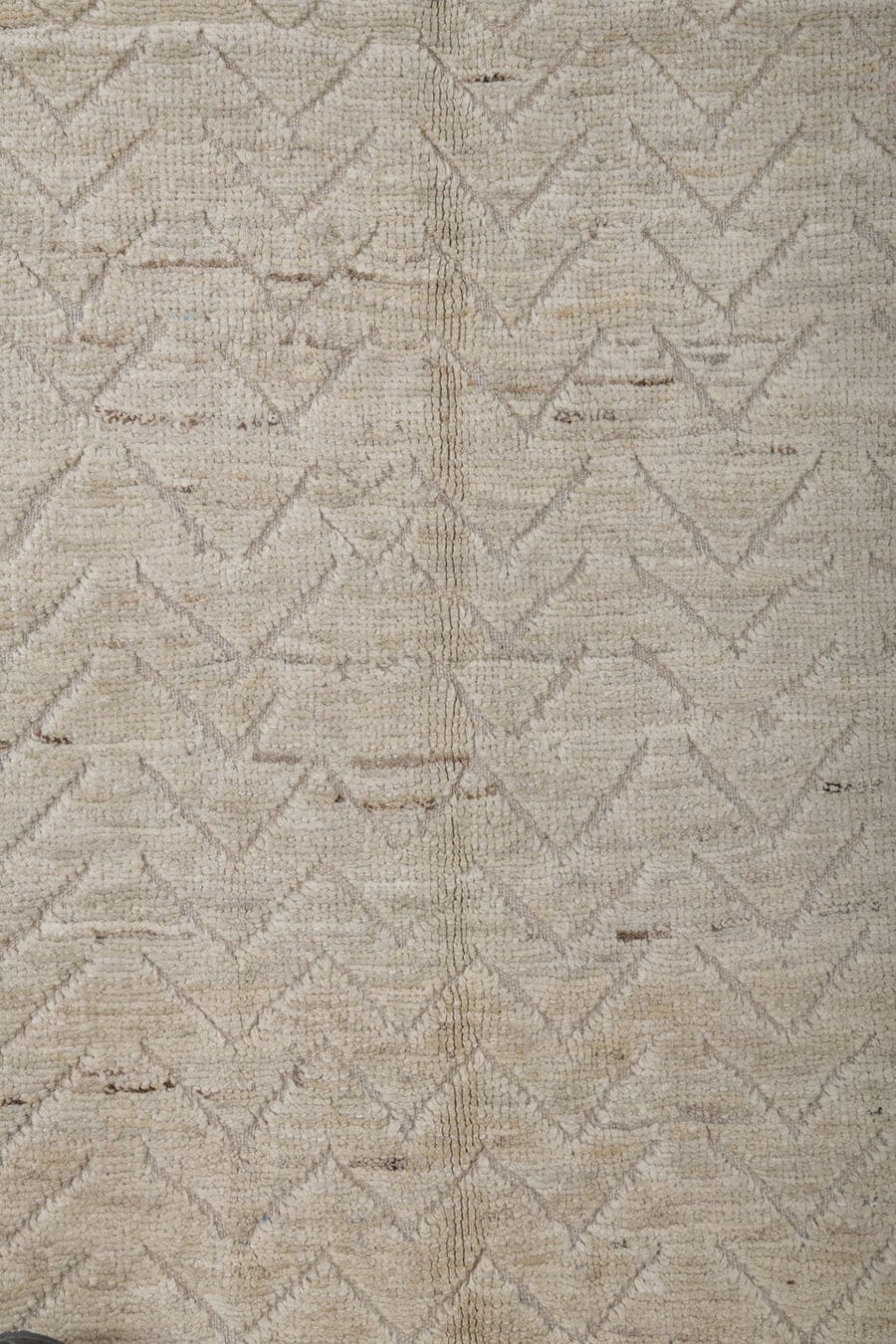 3' x 11' one-of-a-kind handmade vintage Tulu runner rug. Color palette: ivory, cream, beige, taupe, gray
