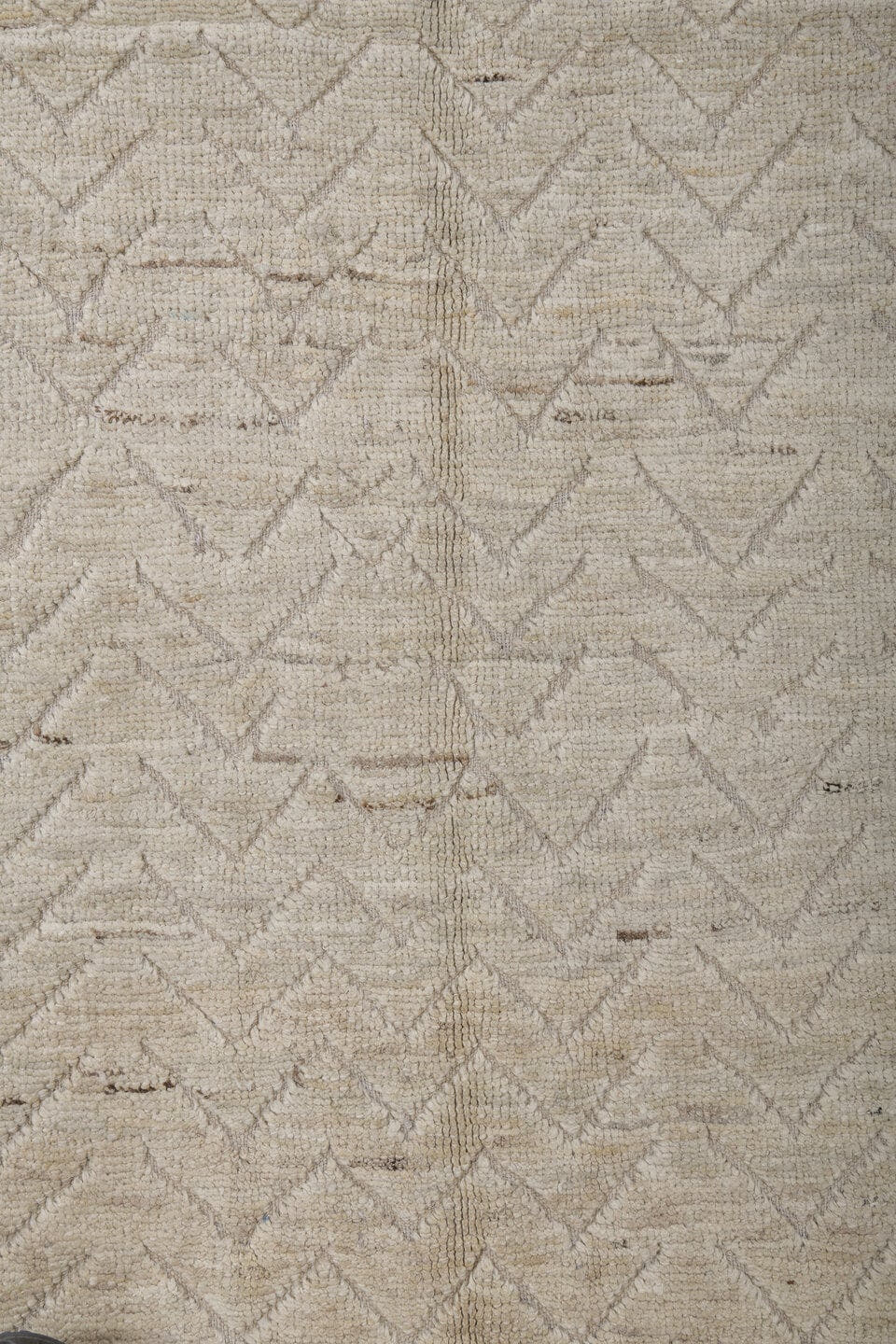 3' x 11' one-of-a-kind handmade vintage Tulu runner rug. Color palette: ivory, cream, beige, taupe, gray