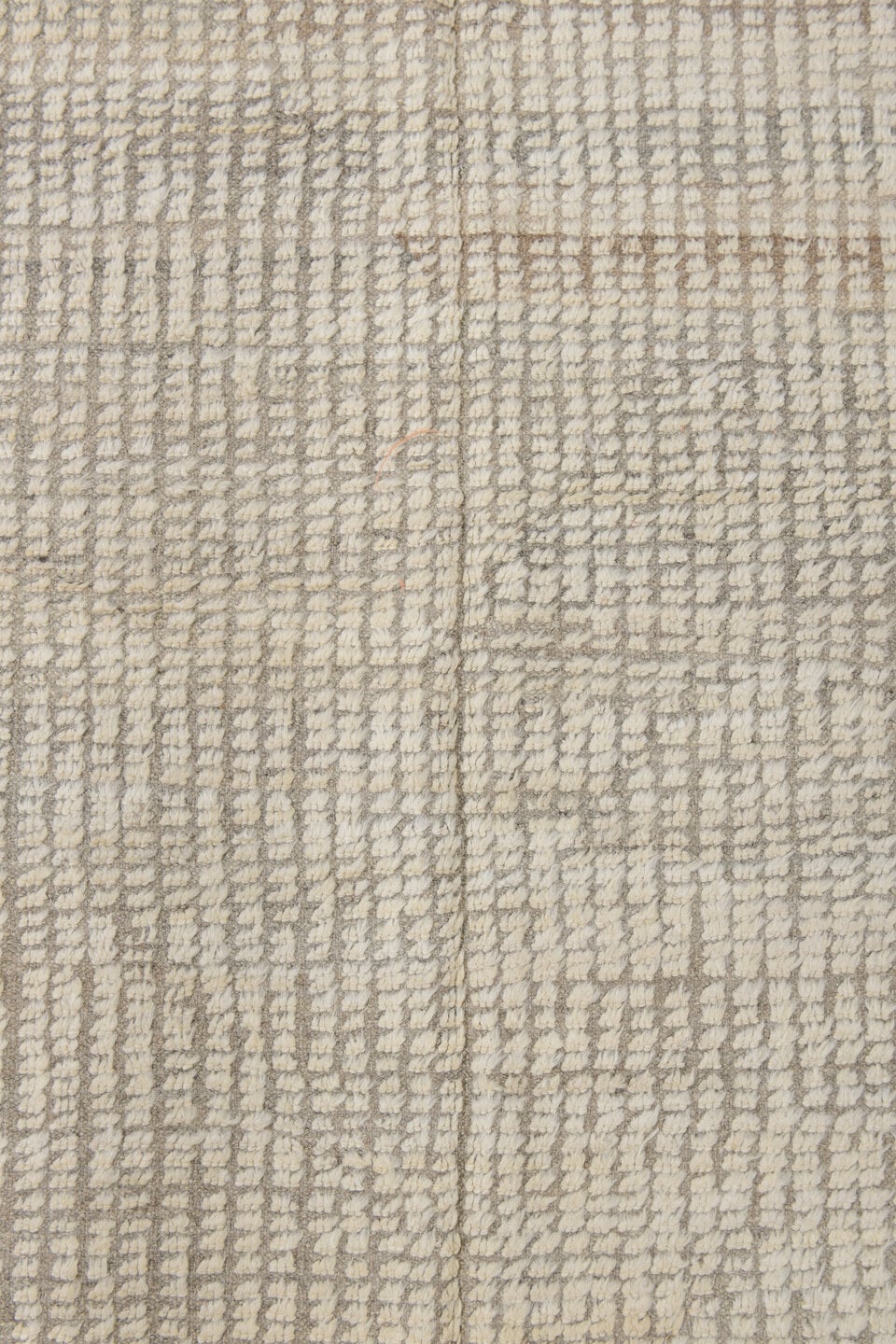 2' x 12' one-of-a-kind handmade vintage Tulu runner rug. Color palette: ivory, taupe, cream, light gray, beige, gray