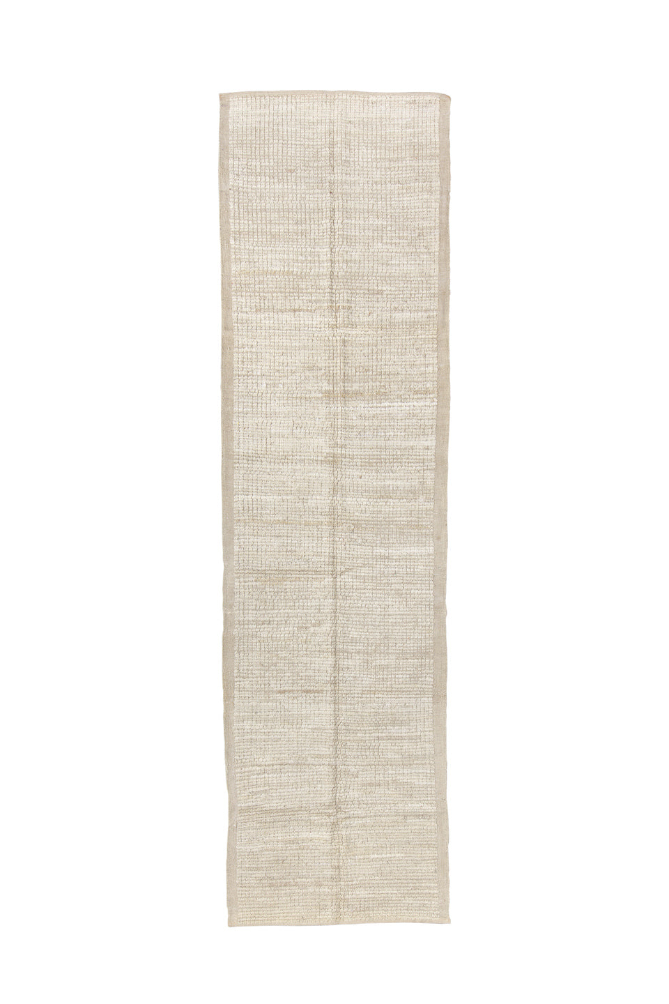 3' x 11' one-of-a-kind handmade vintage Tulu runner rug. Color palette: brown, dark gray, gainsboro, gray, light gray