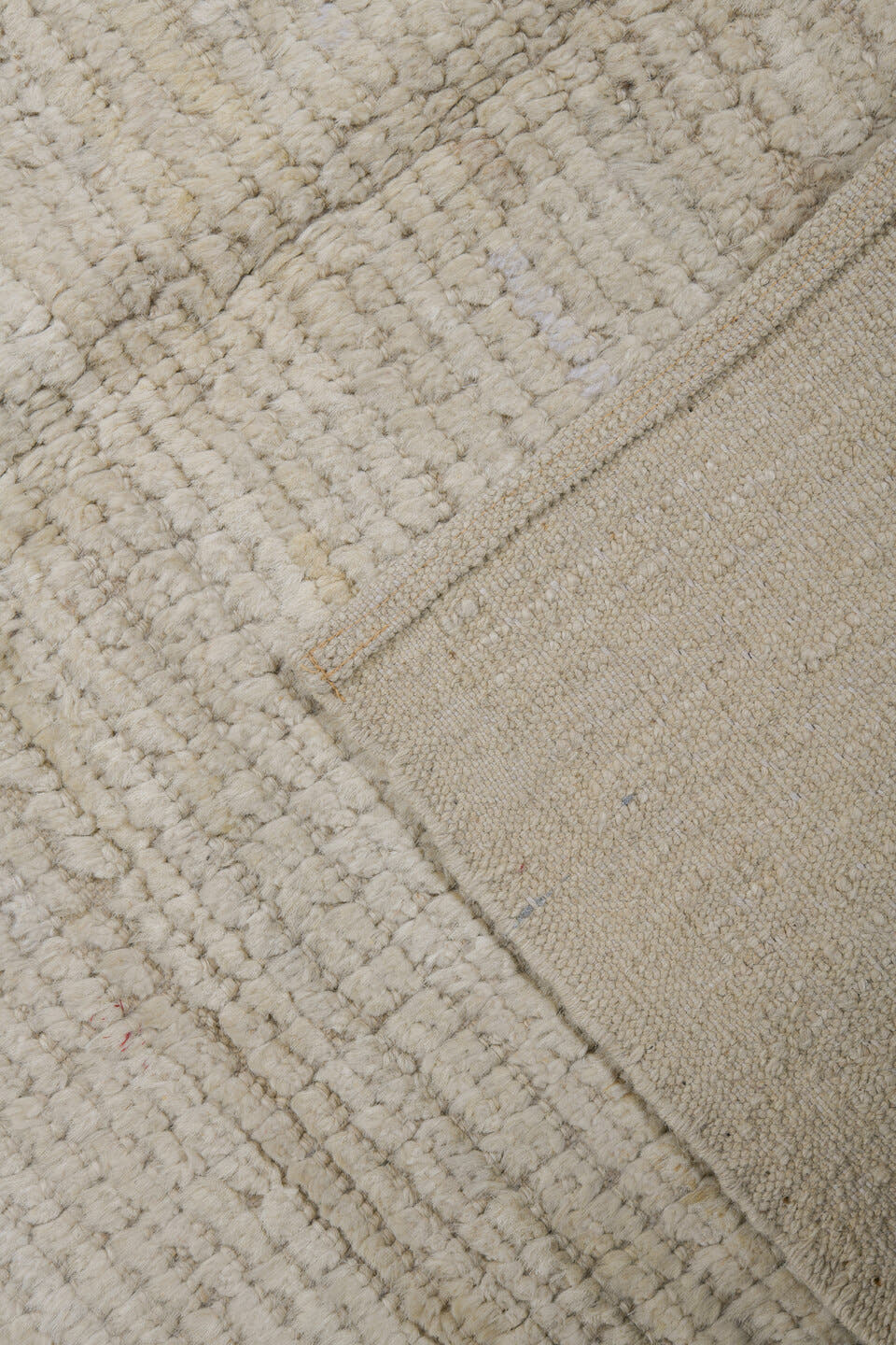 3' x 11' one-of-a-kind handmade vintage Tulu runner rug. Color palette: ivory, cream, beige, taupe, gray