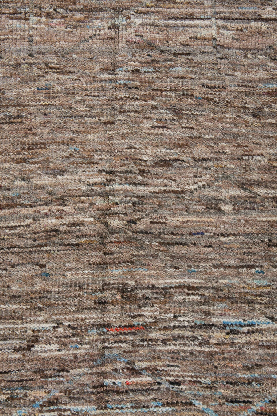3' x 10' one-of-a-kind handmade vintage Tulu runner rug. Color palette: taupe, ivory, brown, camel, pale blue, beige, gray