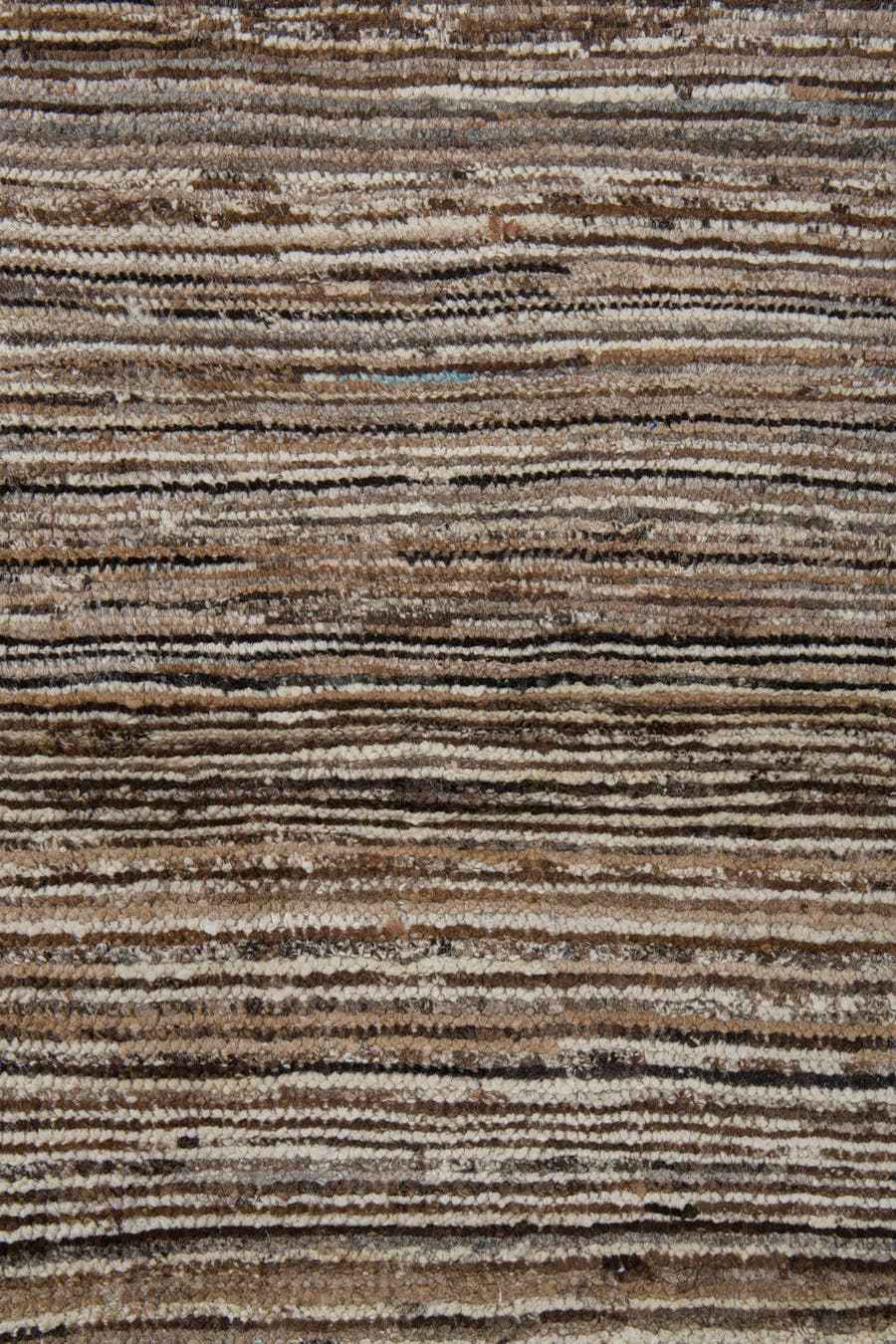 2' x 9' one-of-a-kind handmade vintage Tulu runner rug. Color palette: ivory, brown, taupe, camel, charcoal, beige, gray