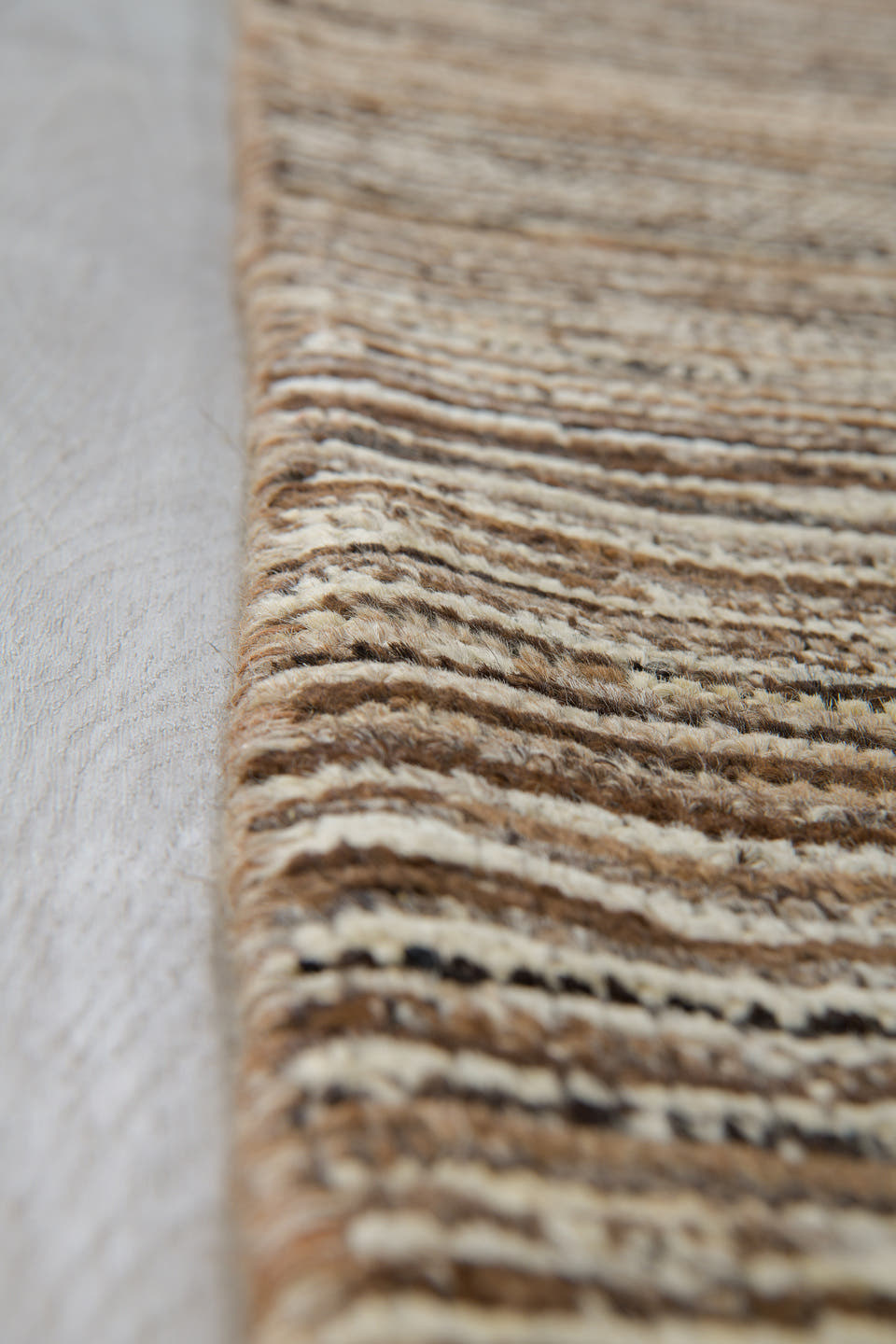 2' x 9' one-of-a-kind handmade vintage Tulu runner rug. Color palette: ivory, brown, taupe, camel, charcoal, beige, gray