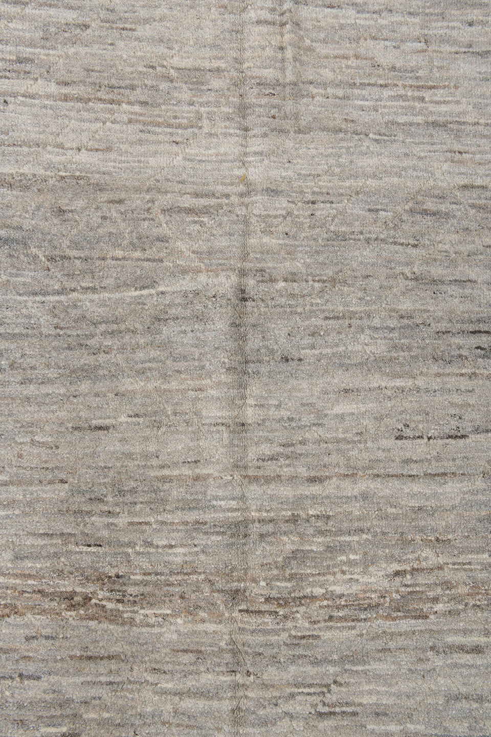 2' x 9' one-of-a-kind handmade vintage Tulu runner rug. Color palette: gray, light gray, off-white, pink, silver