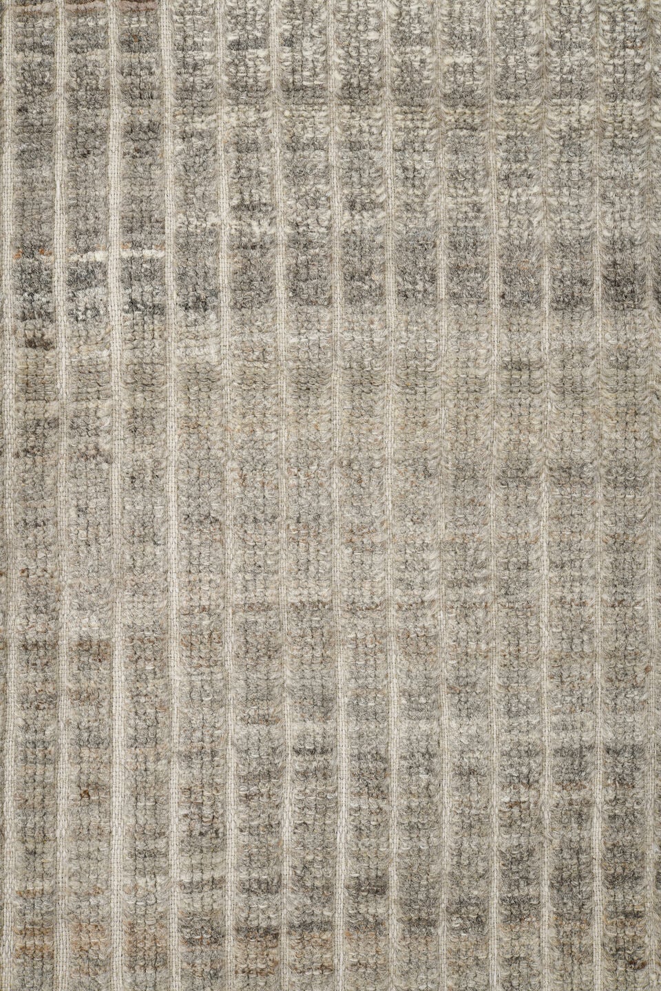 2' x 9' one-of-a-kind handmade vintage Tulu runner rug. Color palette: ivory, taupe, gray, cream, charcoal, beige, black