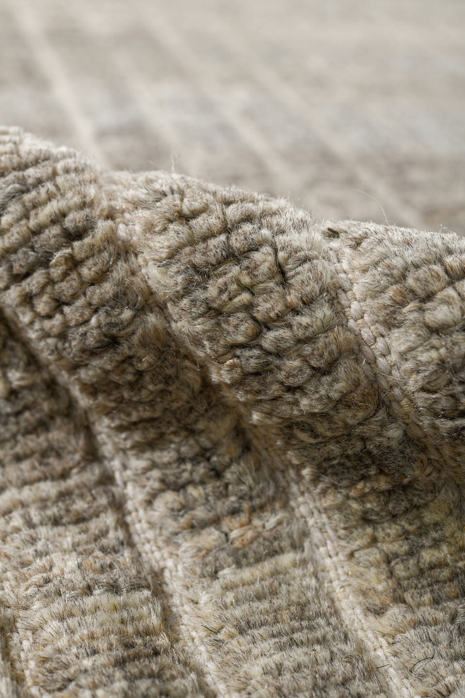 2' x 9' one-of-a-kind handmade vintage Tulu runner rug. Color palette: ivory, taupe, gray, cream, charcoal, beige, black