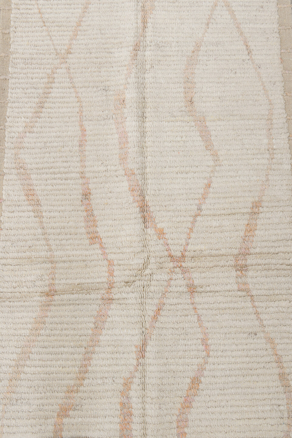 3' x 13' one-of-a-kind handmade vintage Tulu runner rug. Color palette: brown, gainsboro, gray, light gray, linen, off-white