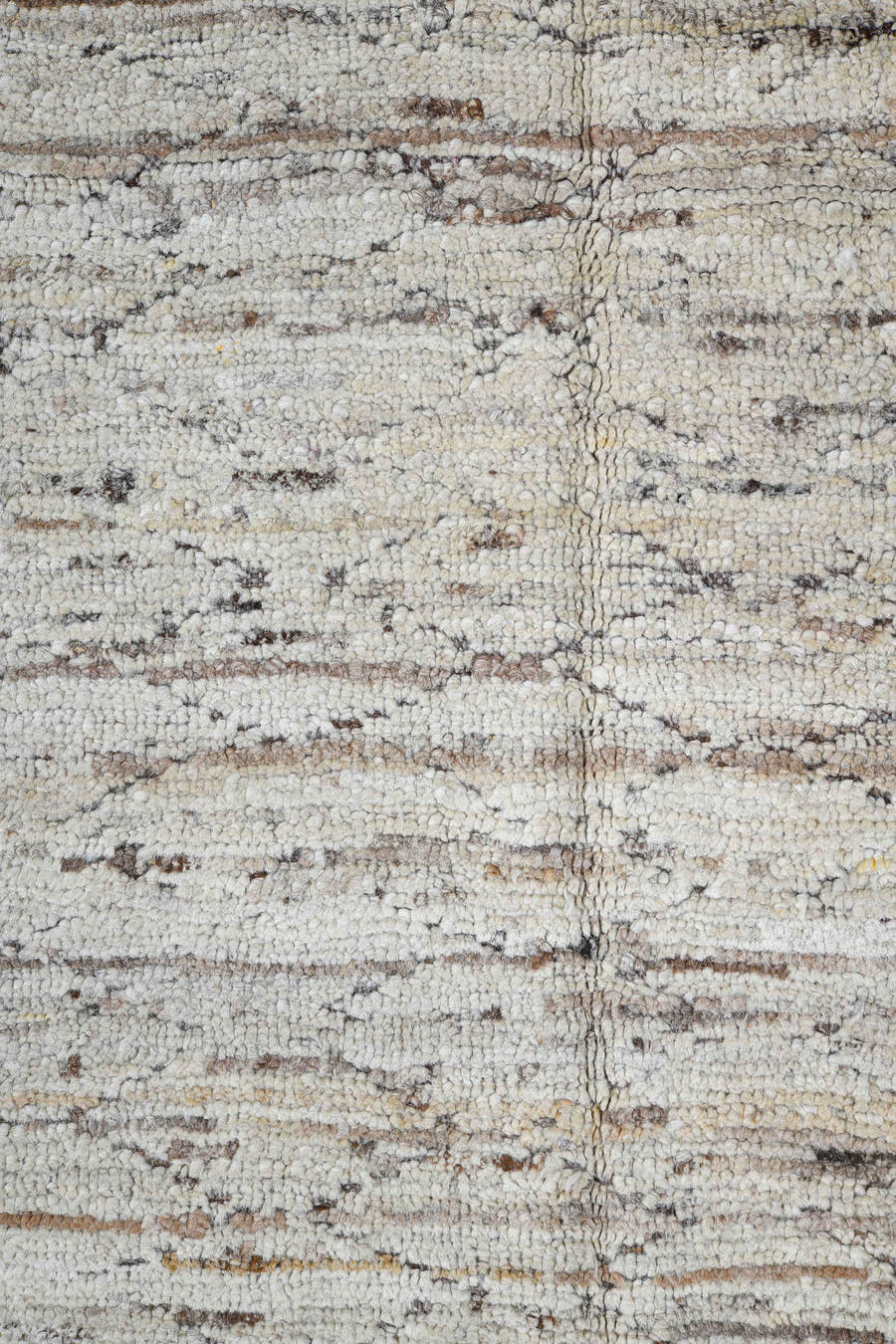 2' x 9' one-of-a-kind handmade vintage Tulu runner rug. Color palette: ivory, taupe, brown, gray, beige
