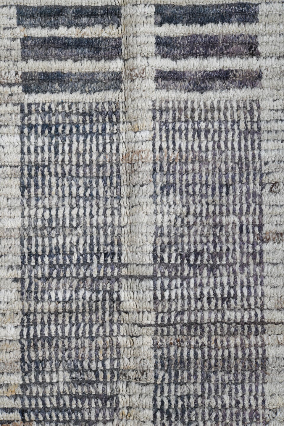3' x 11' one-of-a-kind handmade vintage Tulu runner rug. Color palette: ivory, gray, taupe, charcoal, beige, black