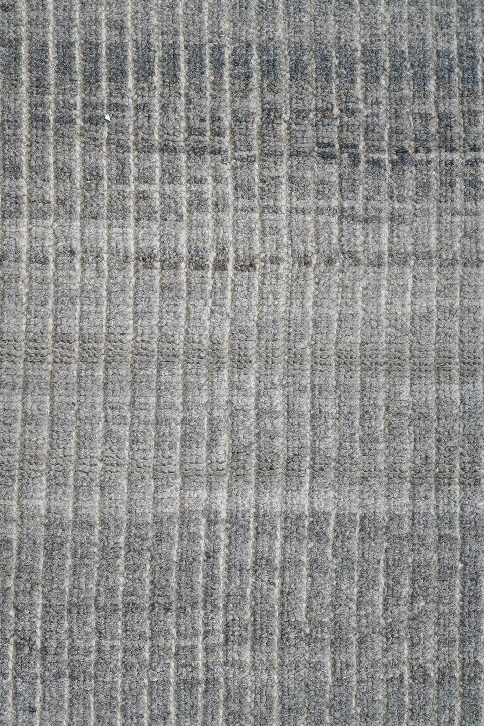 3' x 9' one-of-a-kind handmade vintage Kilim runner rug. Color palette: gray, ivory, slate, cream