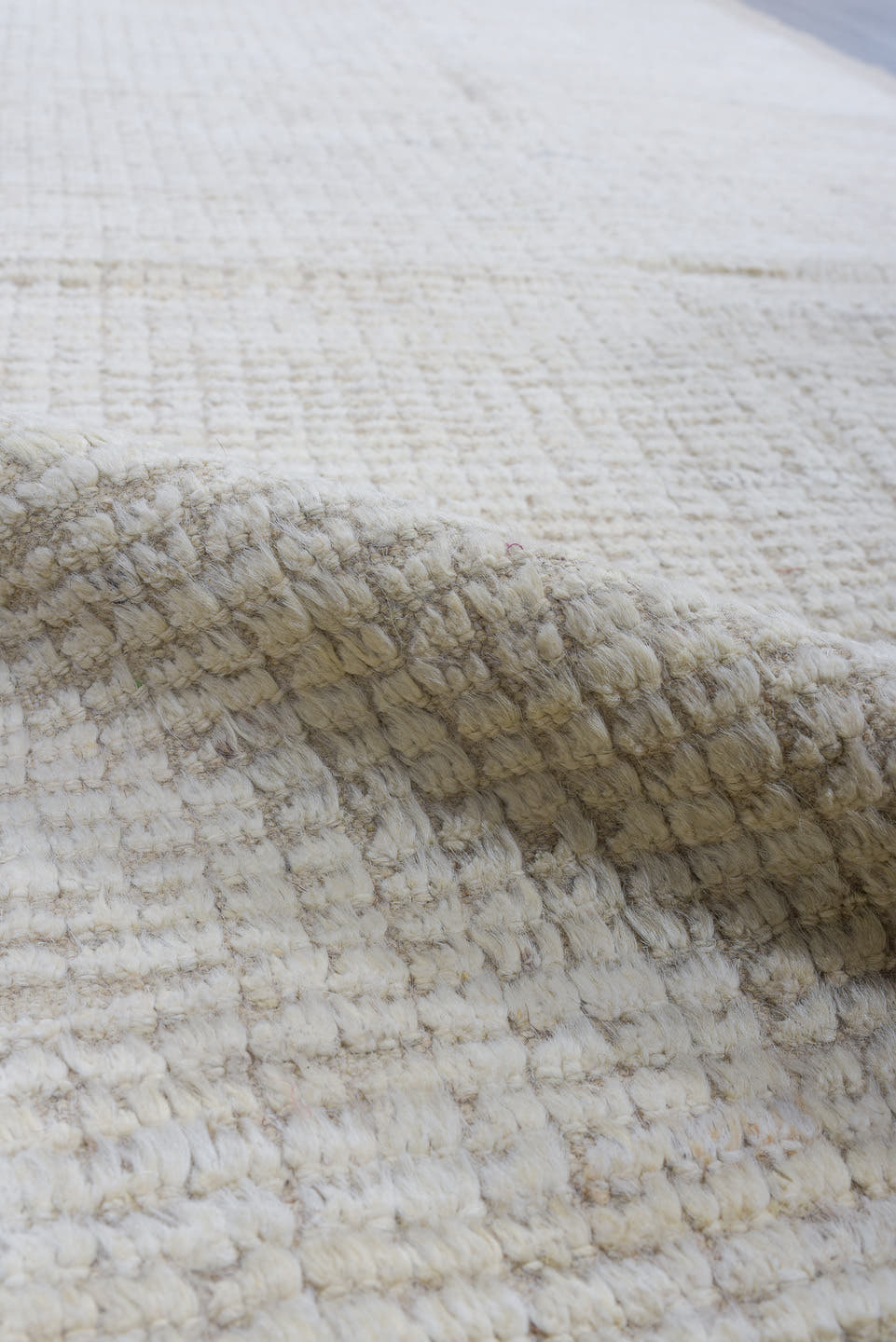 3' x 10' one-of-a-kind handmade vintage Tulu runner rug. Color palette: ivory, cream, beige, taupe, charcoal, gray, black
