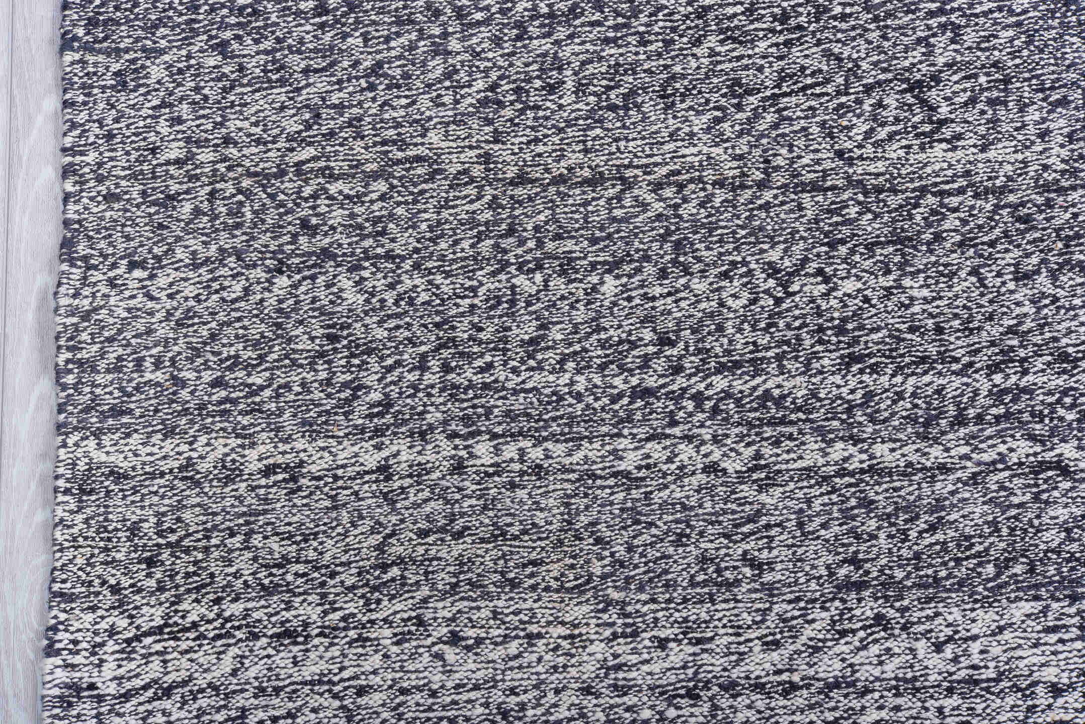 9' x 12' one-of-a-kind handmade vintage Tulu large size rug. Color palette: gray, charcoal, ivory, black