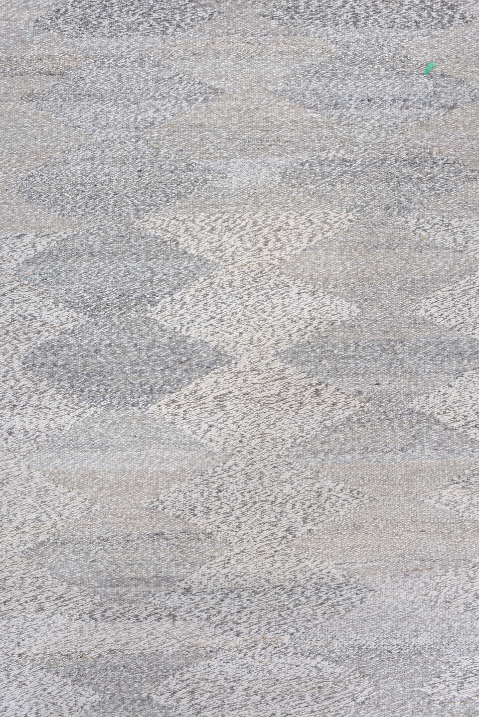 2' x 12' one-of-a-kind handmade vintage Kilim runner rug. Color palette: ivory, gray, taupe, cream, beige