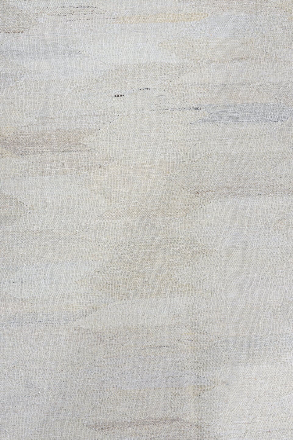 2' x 9' one-of-a-kind handmade vintage Kilim runner rug. Color palette: ivory, cream, beige, taupe, pale gray, gray