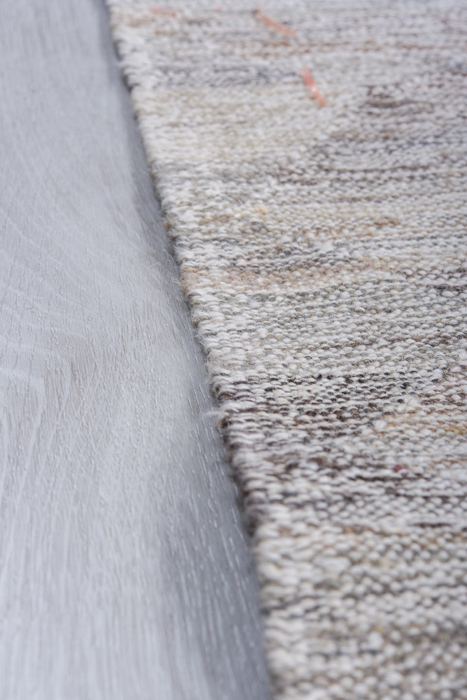 4' x 6' one-of-a-kind handmade vintage Kilim small size rug. Color palette: ivory, light gray, taupe, beige, greige, gray