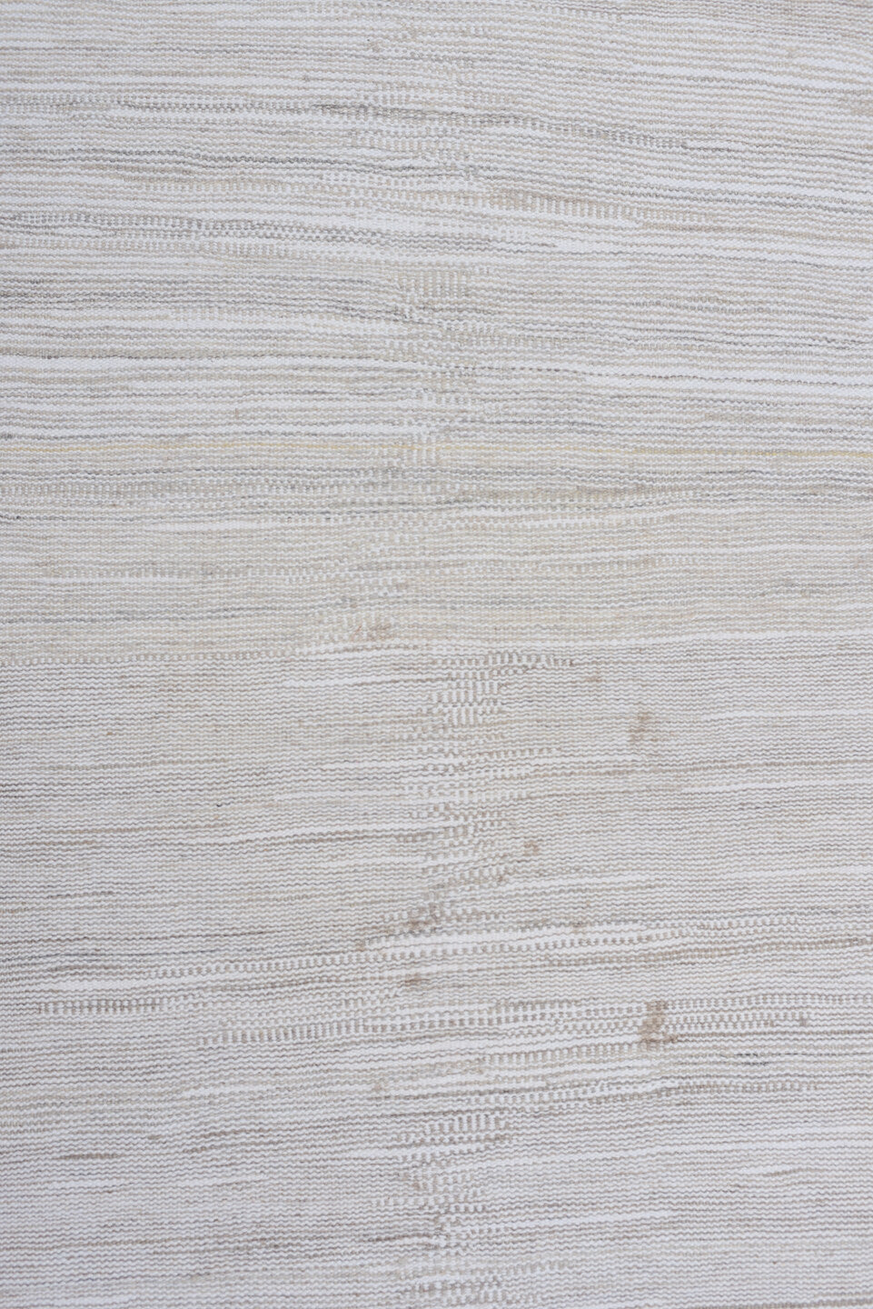 3' x 6' one-of-a-kind handmade vintage Kilim runner rug. Color palette: dark gray, dim gray, gainsboro, ghost white, gray