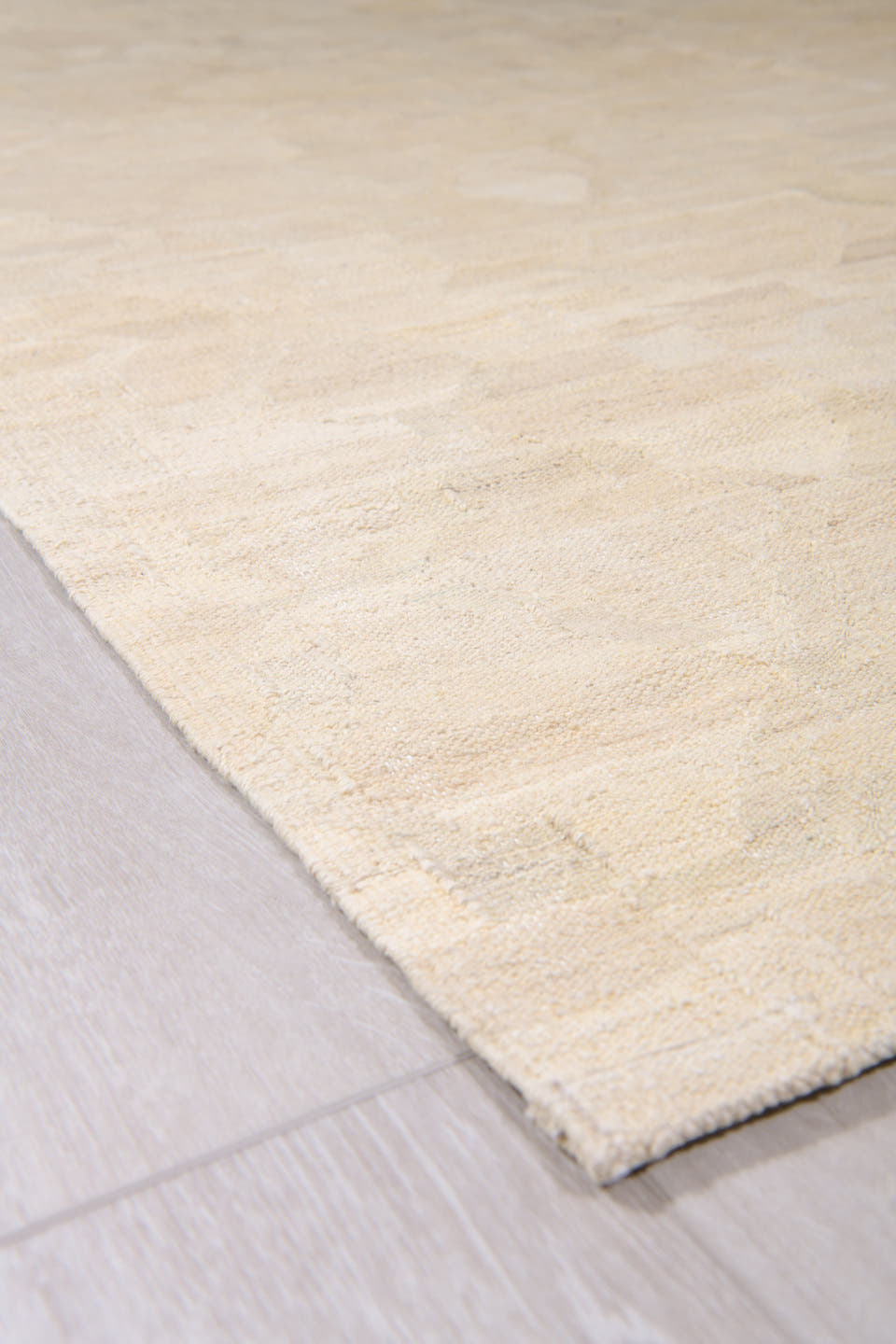 10' x 13' one-of-a-kind handmade vintage Kilim large size rug. Color palette: ivory, cream, beige, taupe, sand, light gray