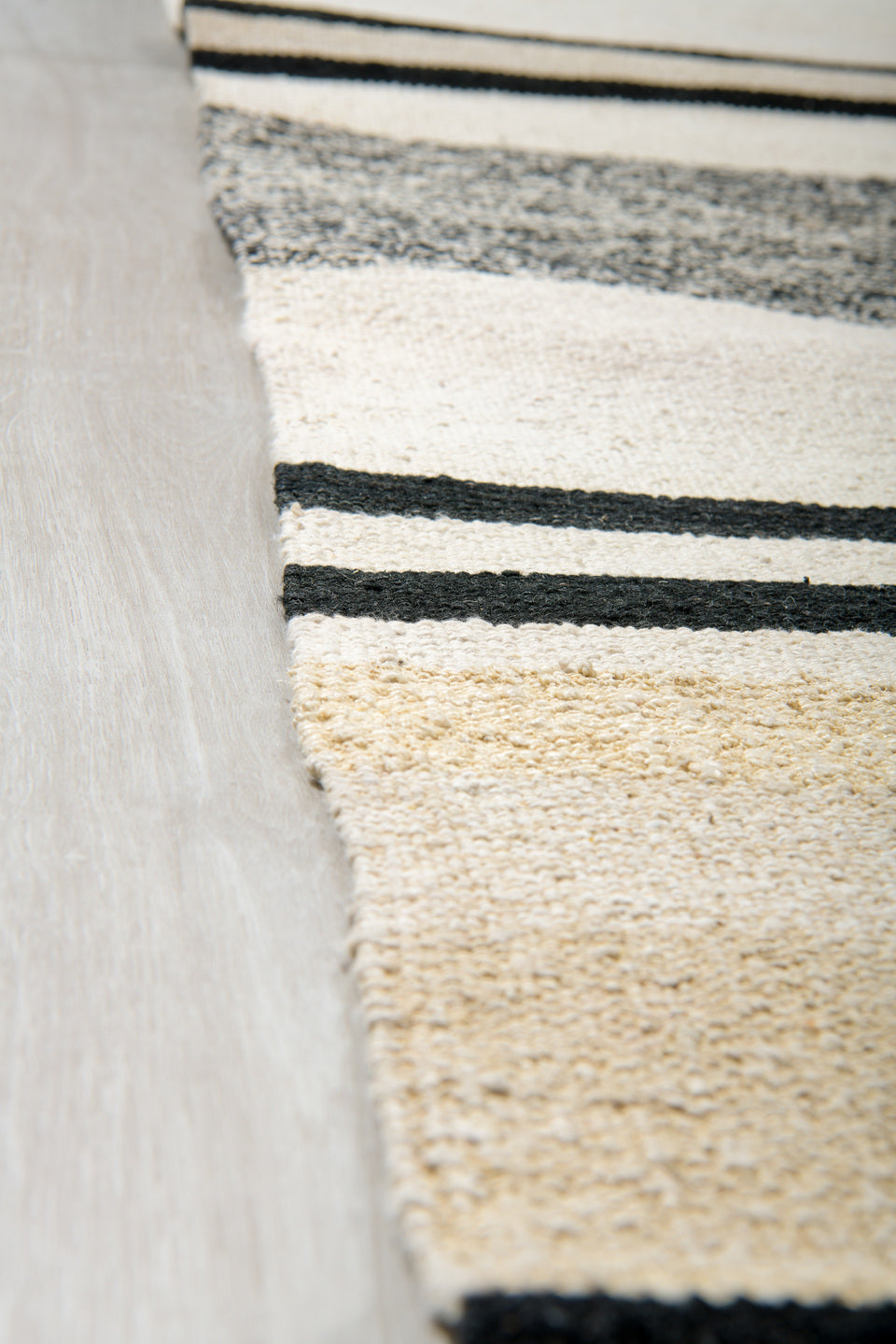 13' x 16' one-of-a-kind handmade vintage Kilim oversize rug. Color palette: ivory, charcoal, black, cream, gray