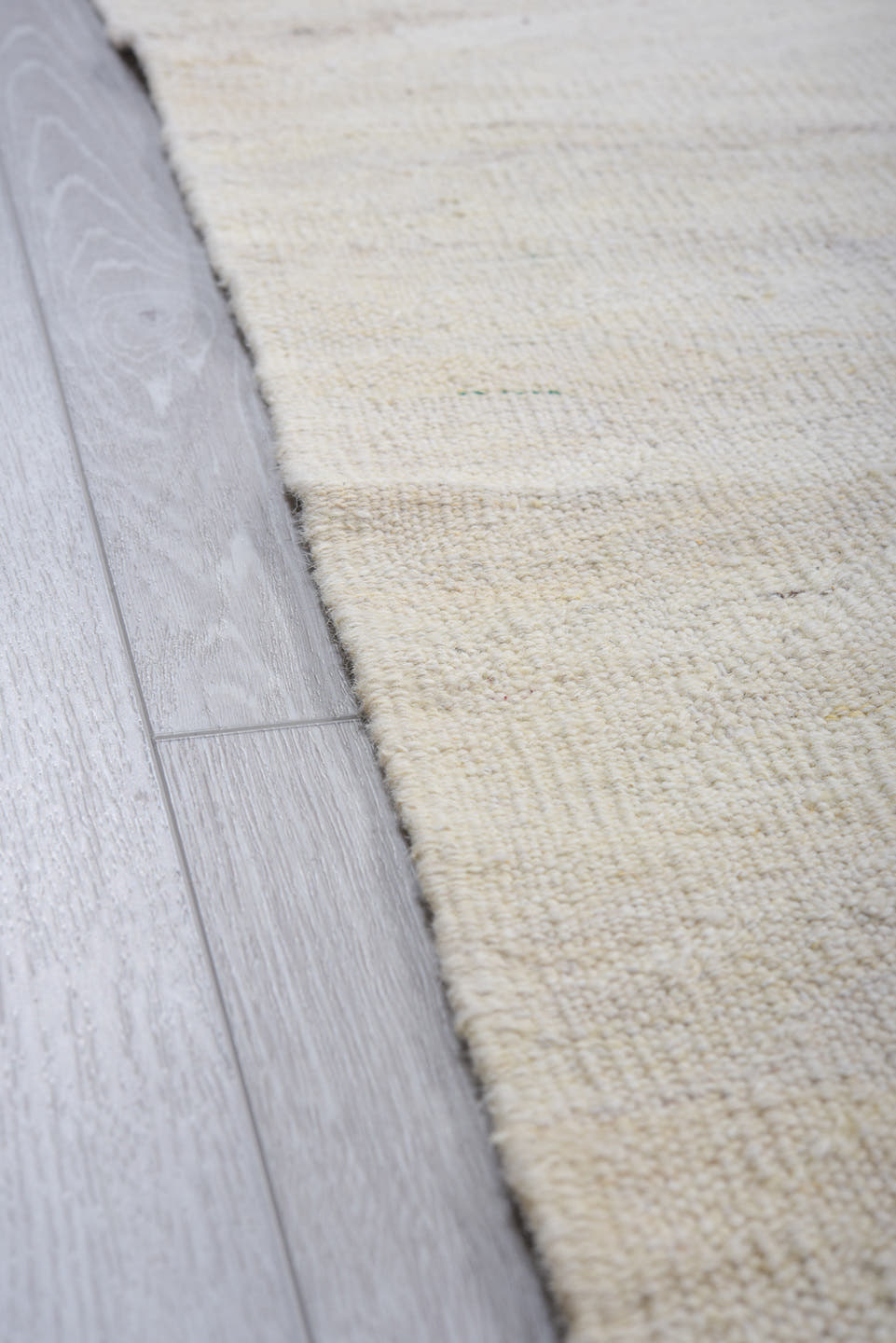 10' x 13' one-of-a-kind handmade vintage Kilim large size rug. Color palette: ivory, charcoal, taupe, gray, black, beige